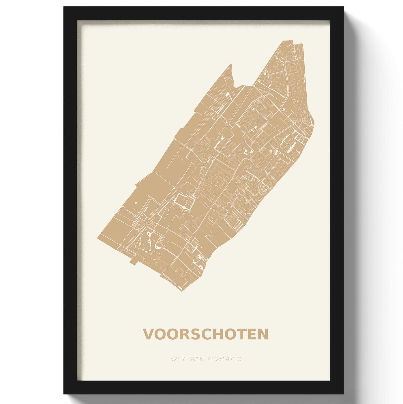 Poster Voorschoten - Beige