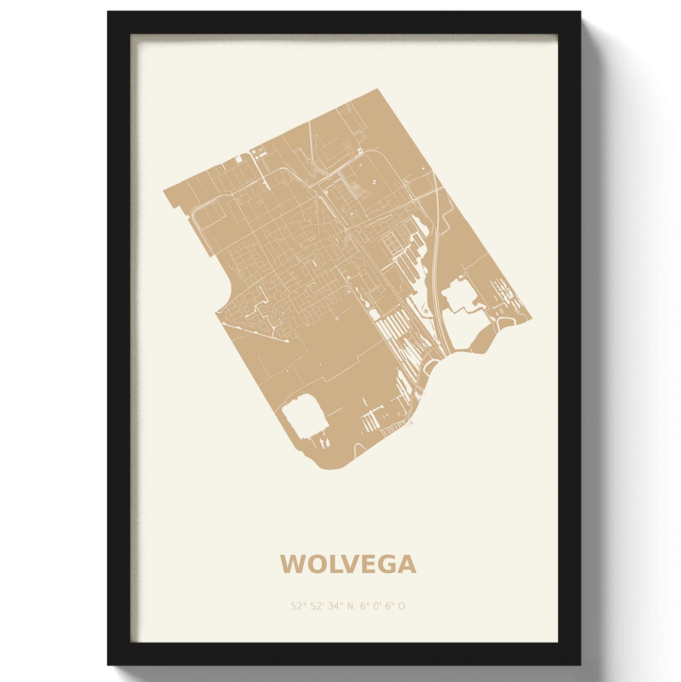 Poster Wolvega - Beige
