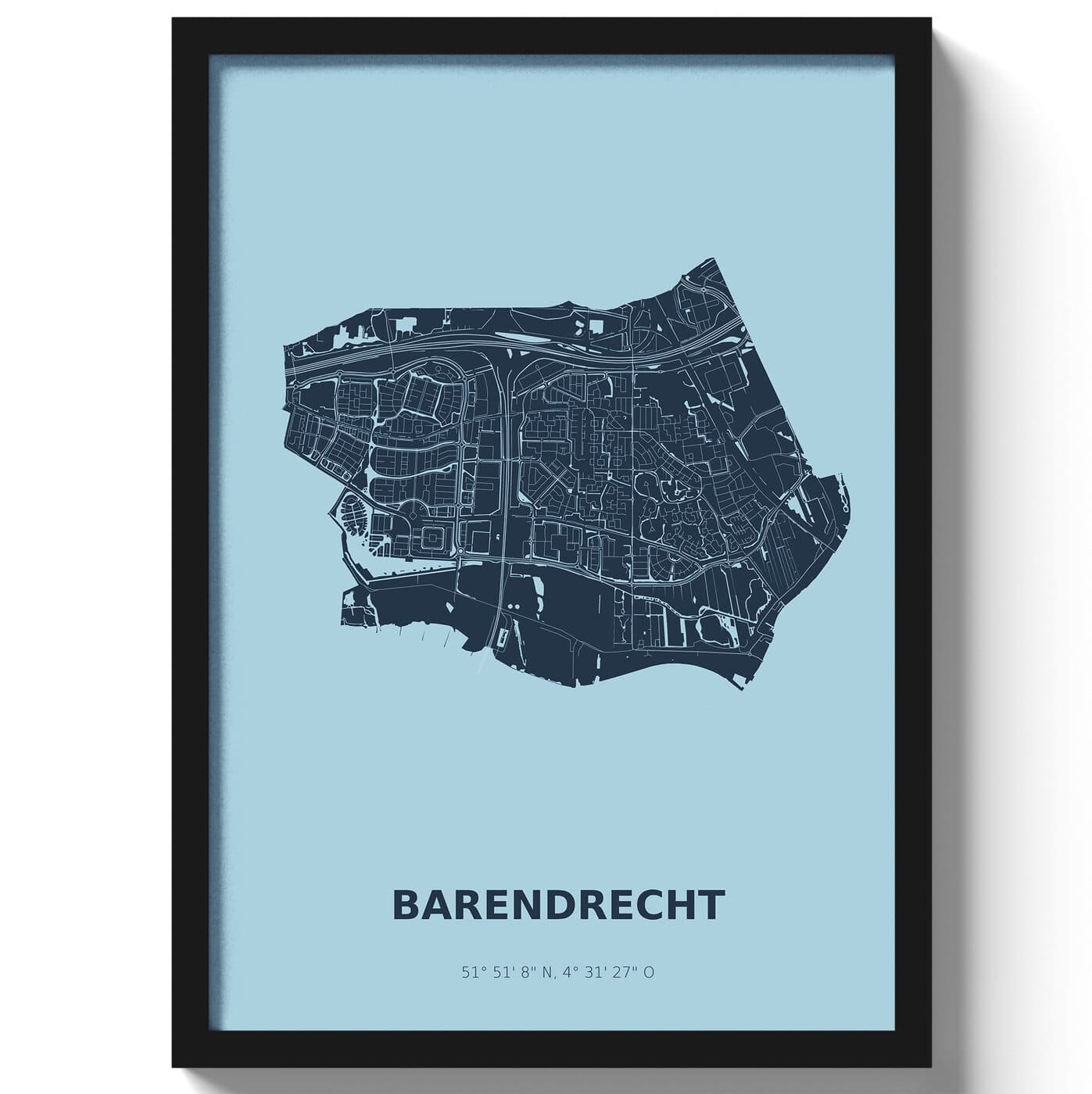 Poster Barendrecht - Blauw
