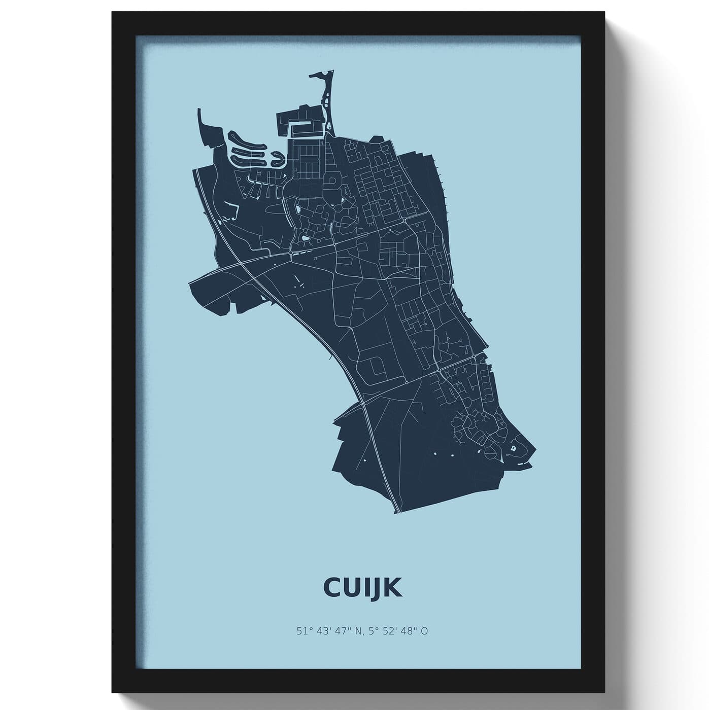 Poster Cuijk - Blauw