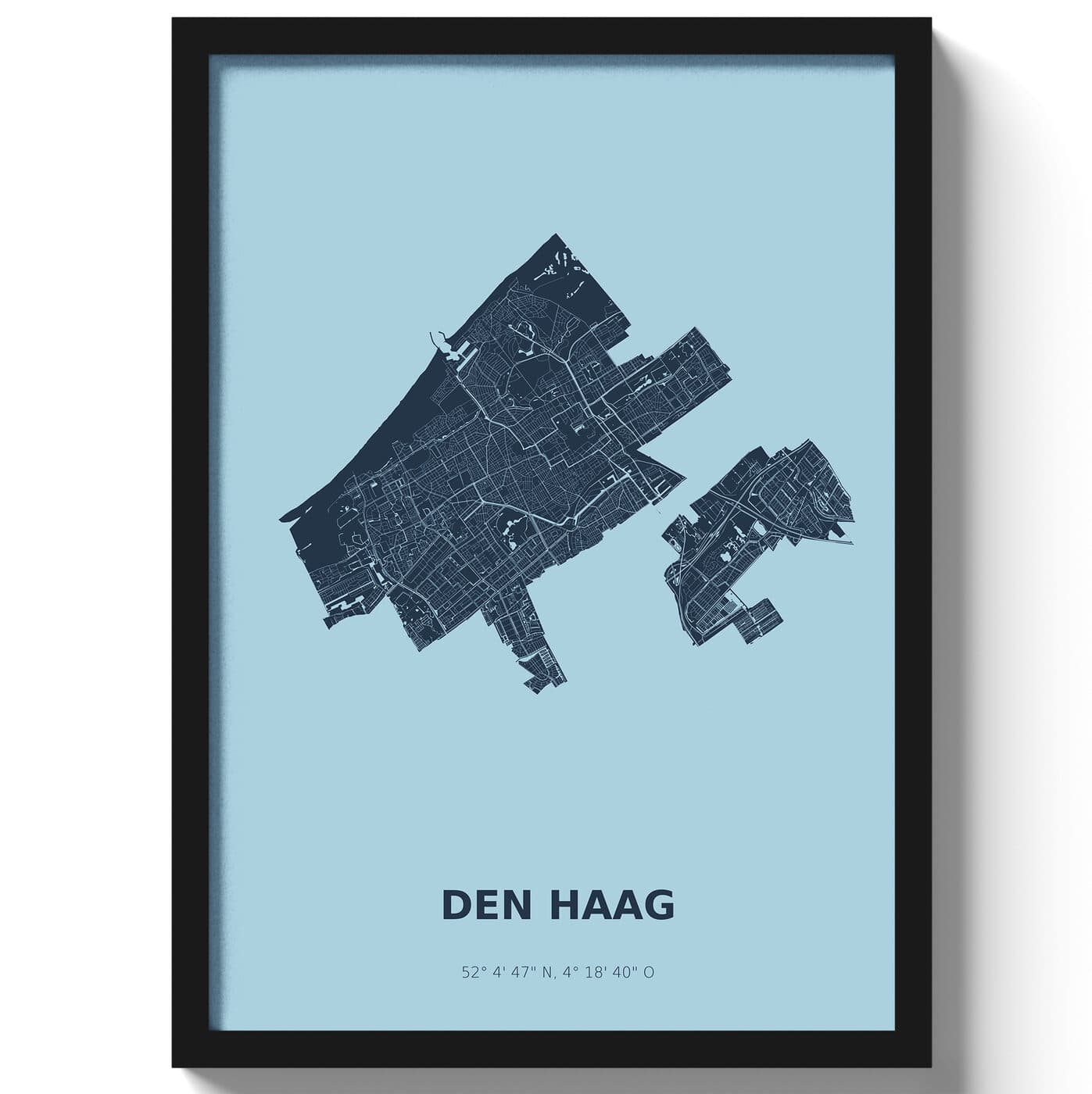 Poster Den haag - Blauw