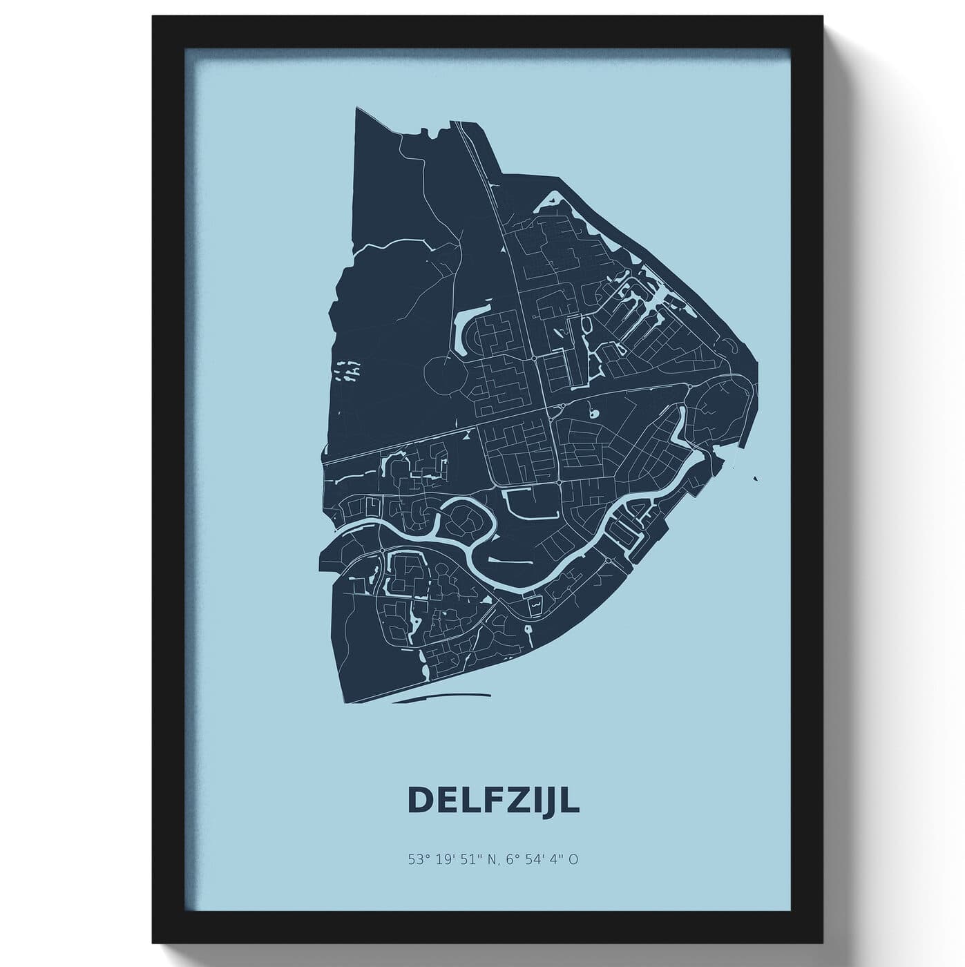 Poster Delfzijl - Blauw