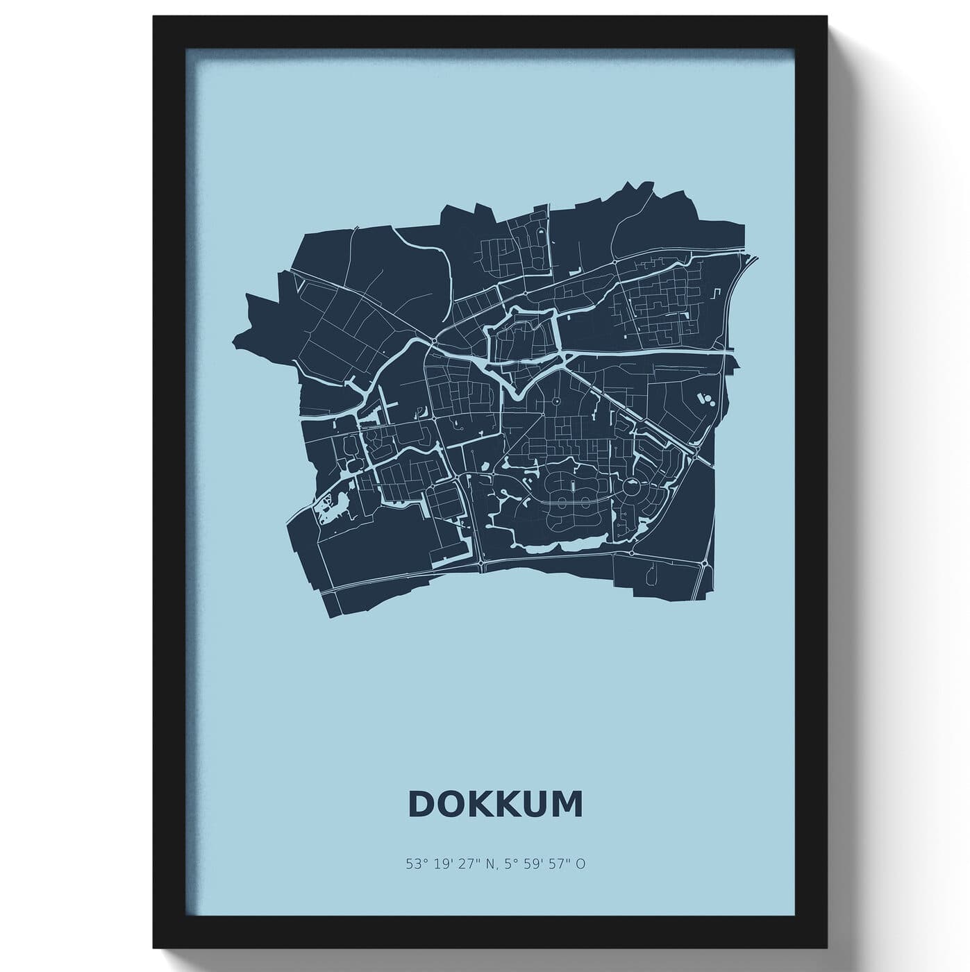 Poster Dokkum - Blauw