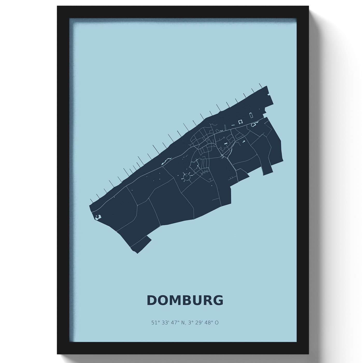 Poster Domburg - Blauw