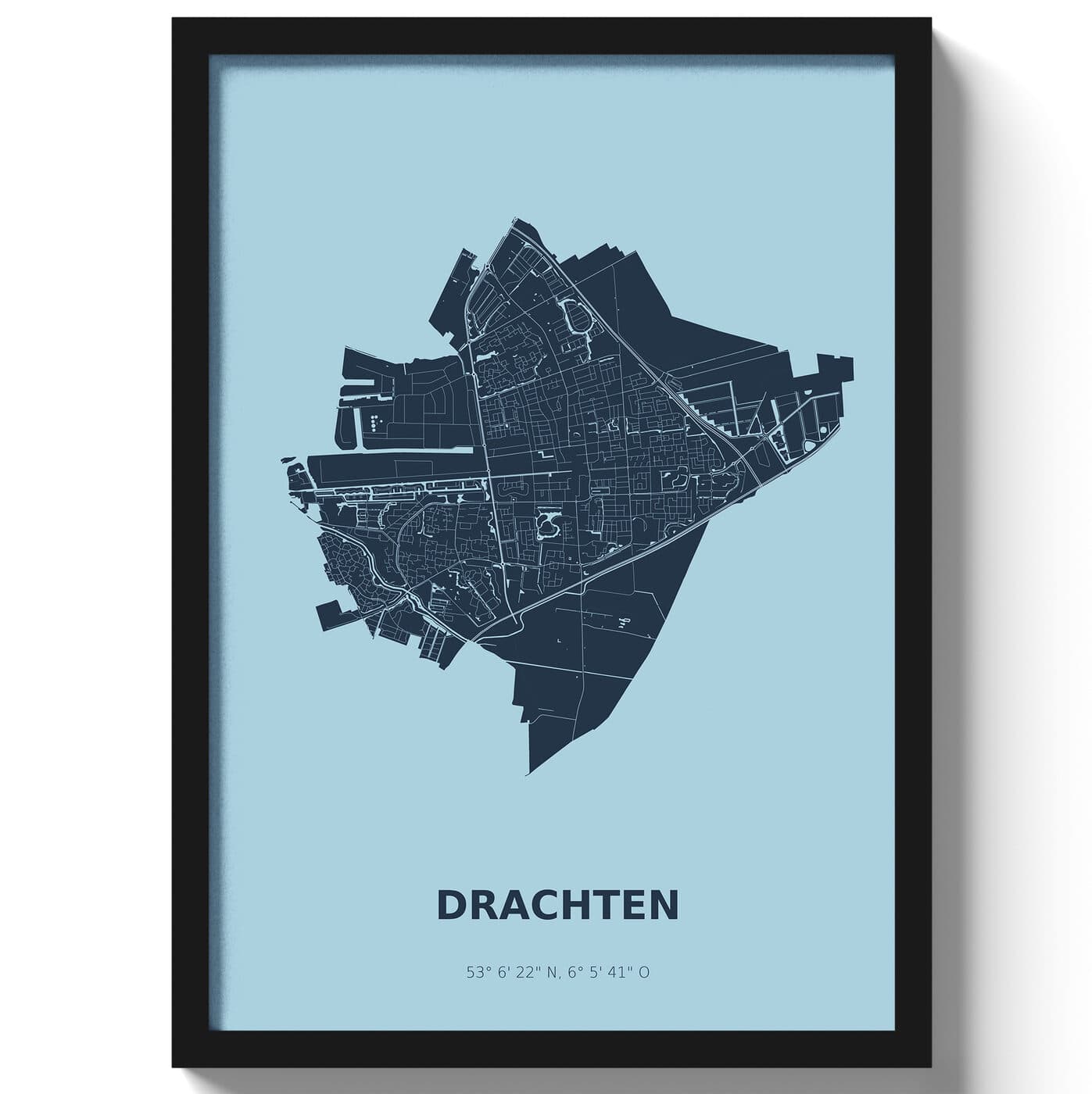 Poster Drachten - Blauw