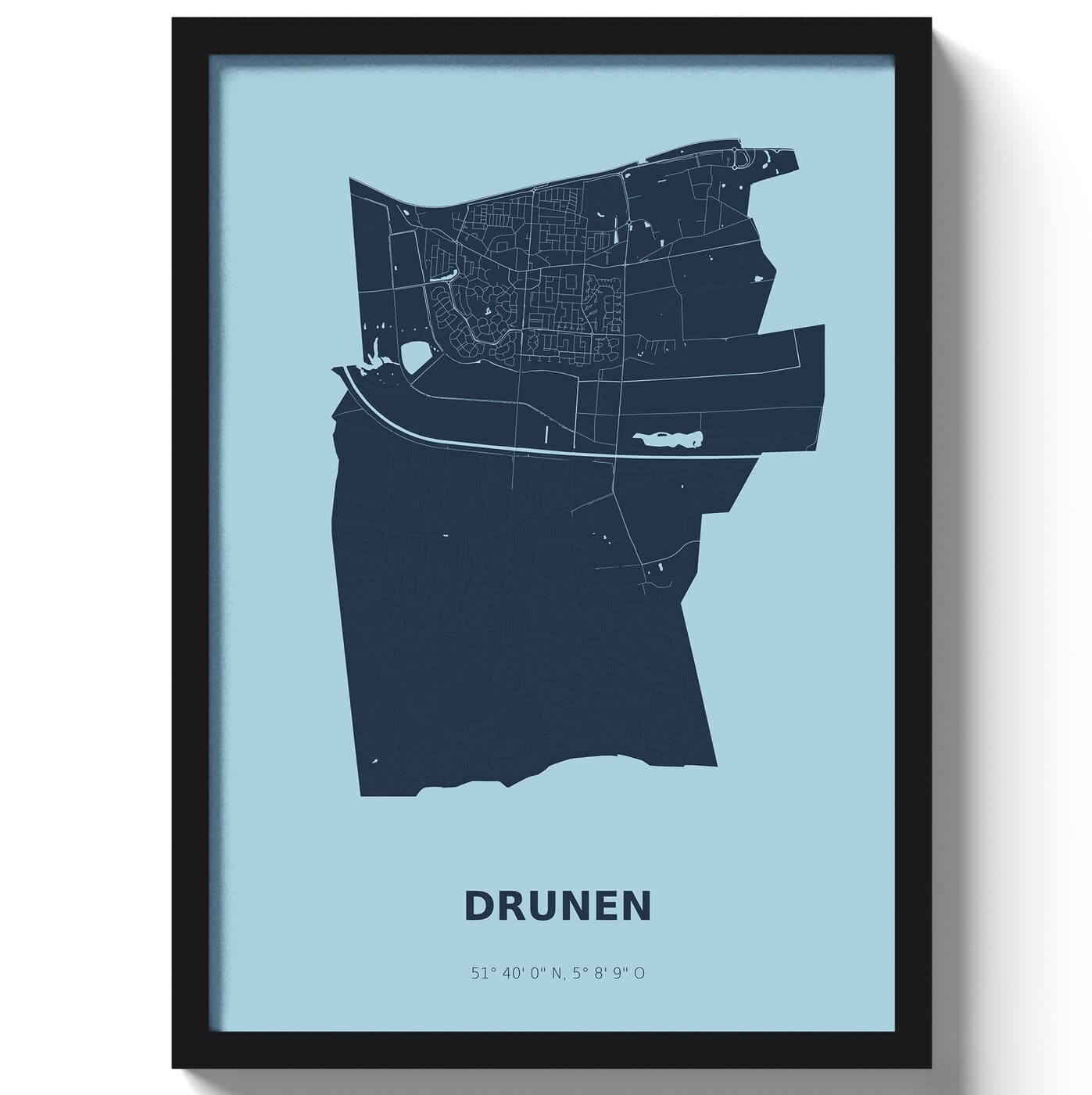 Poster Deurne - Blauw