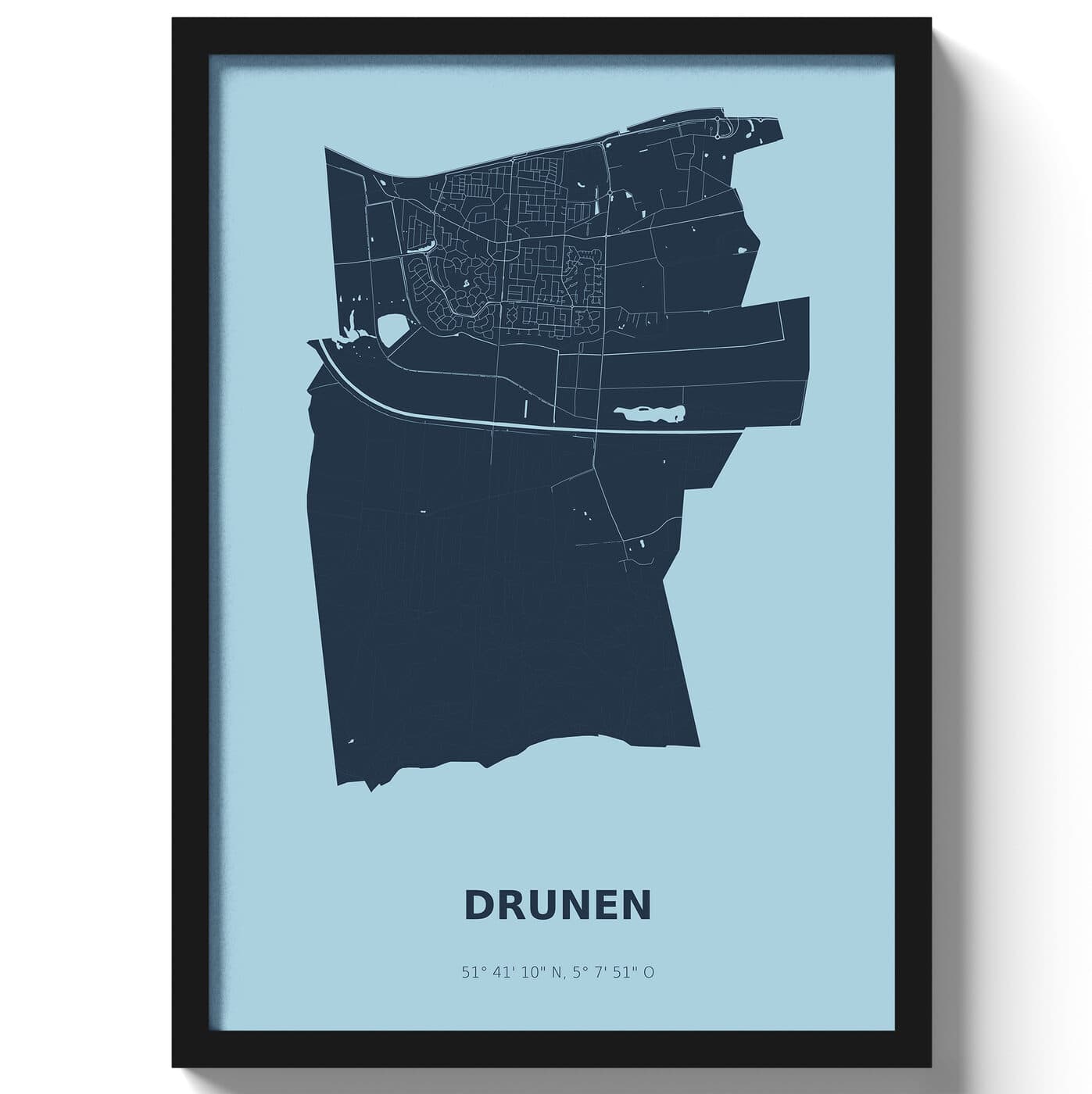 Poster Drunen - Blauw