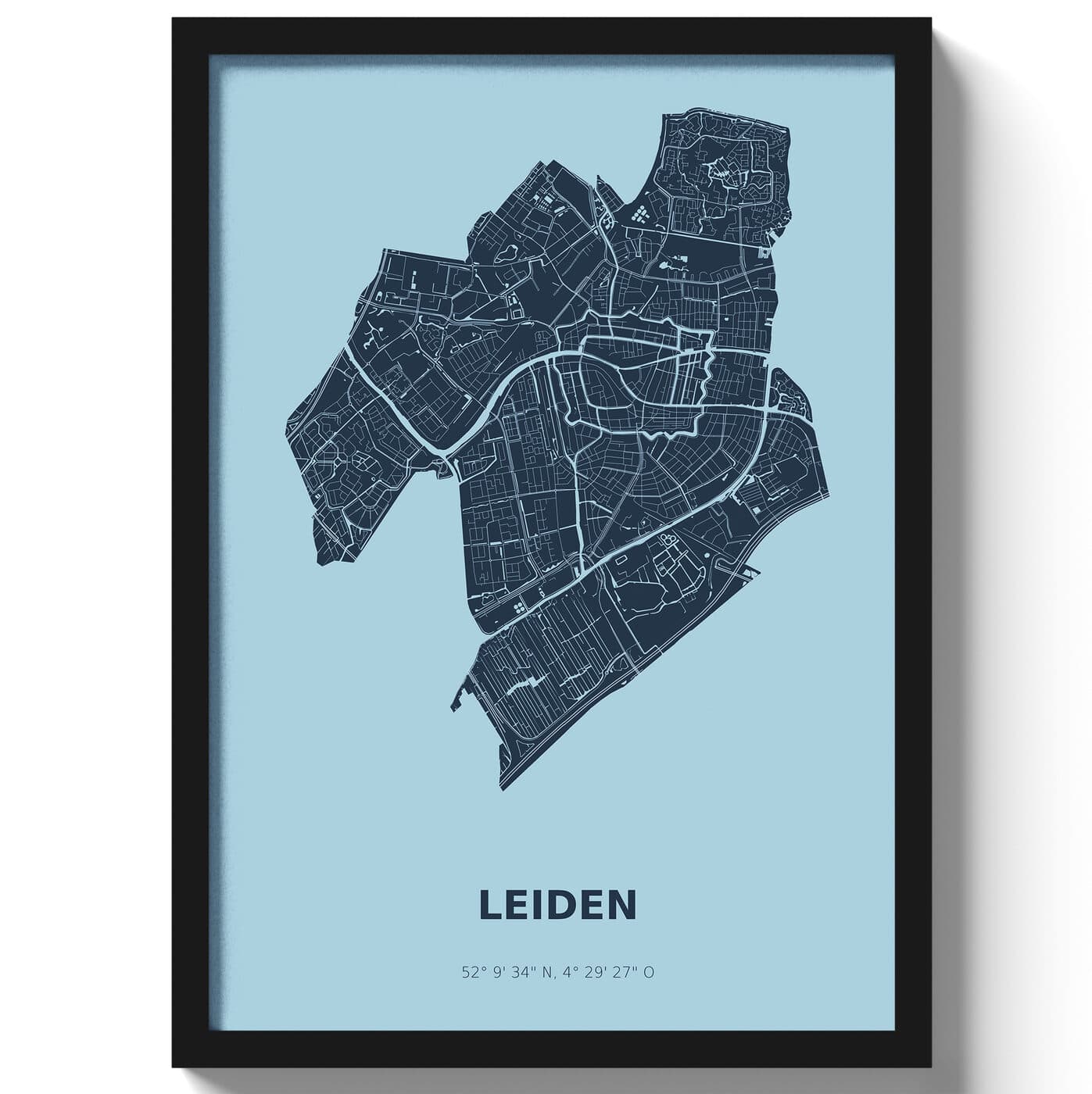 Poster Leiden - Blauw