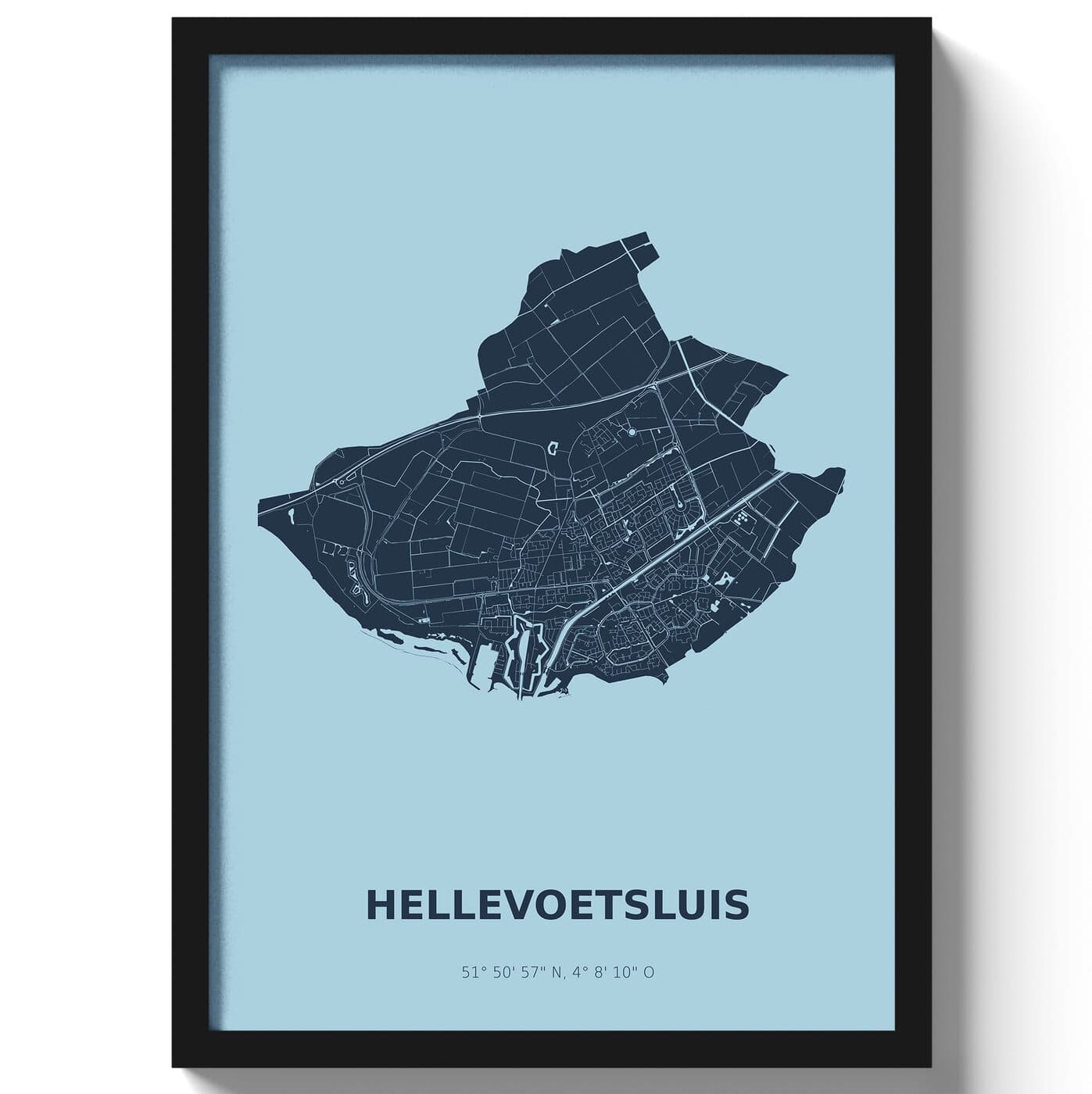 Poster Hellevoetsluis - Blauw