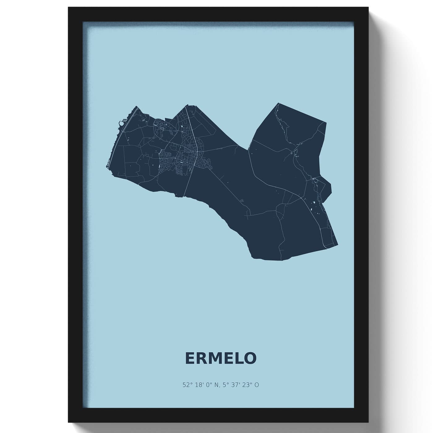 Poster Ermelo - Blauw