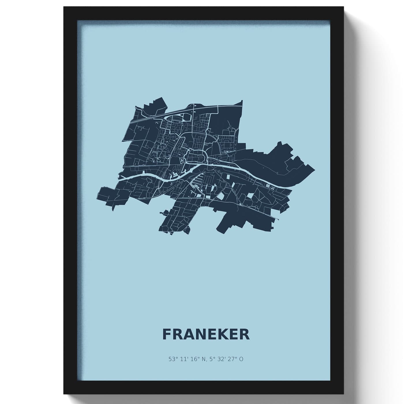 Poster Franeker - Blauw