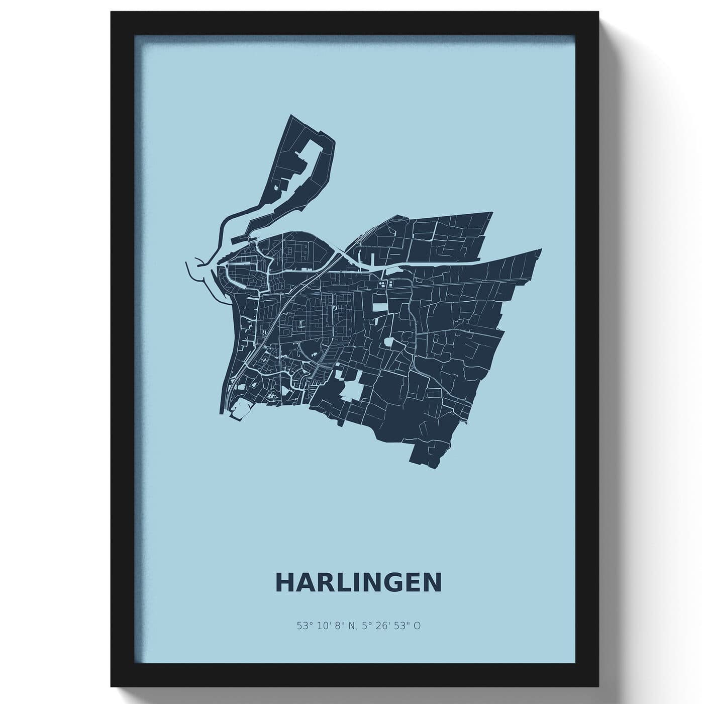 Poster Harlingen - Blauw