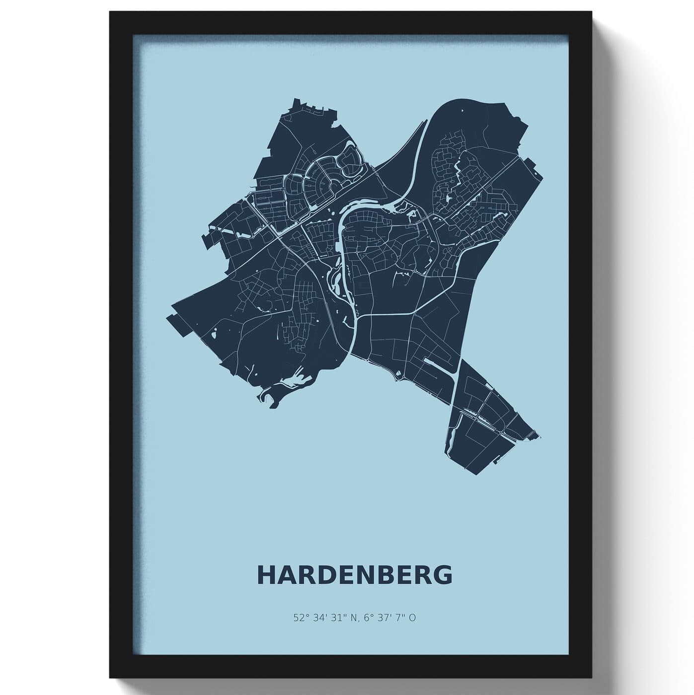 Poster Hardenberg - Blauw