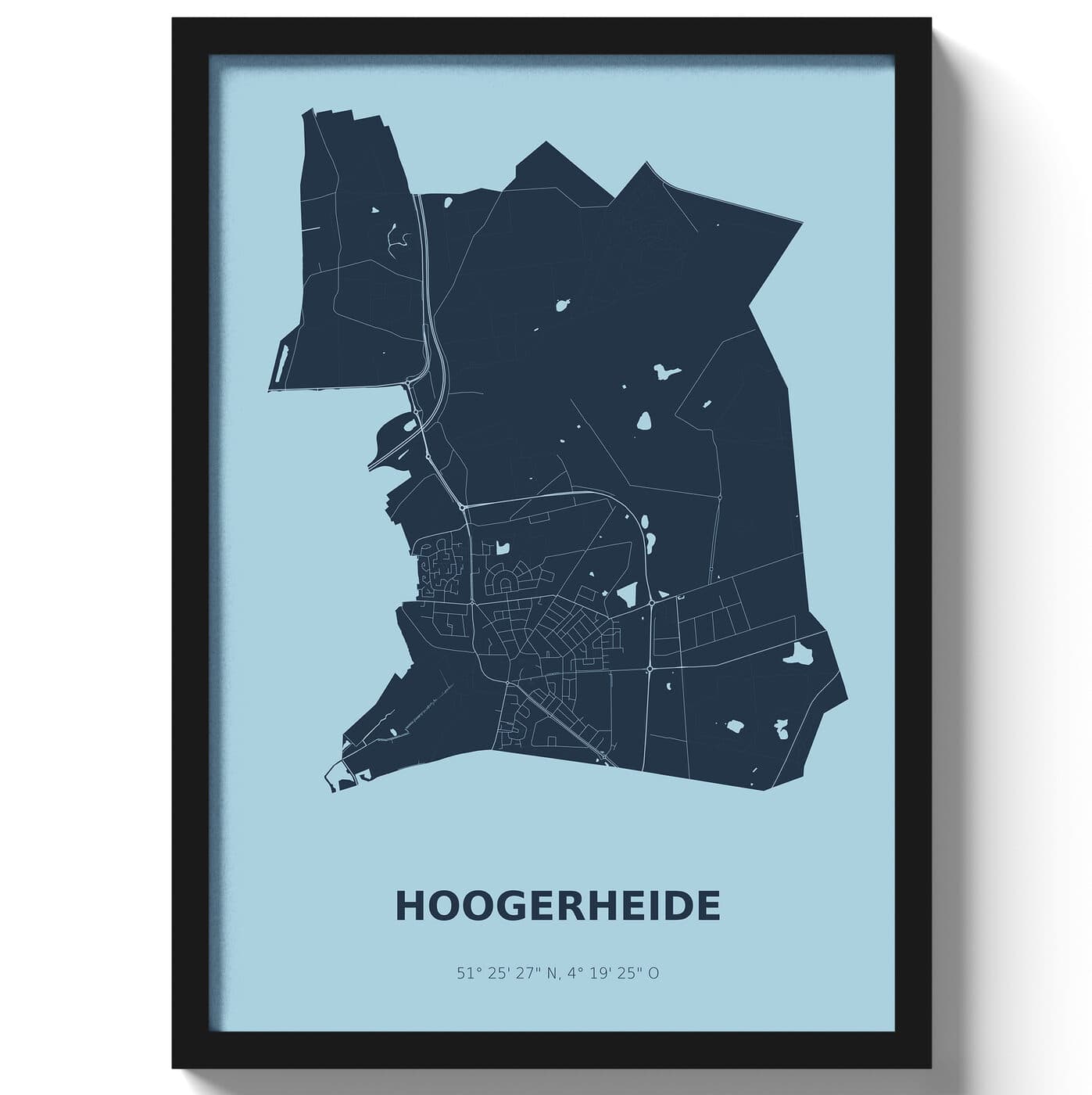 Poster Hoogerheide - Blauw
