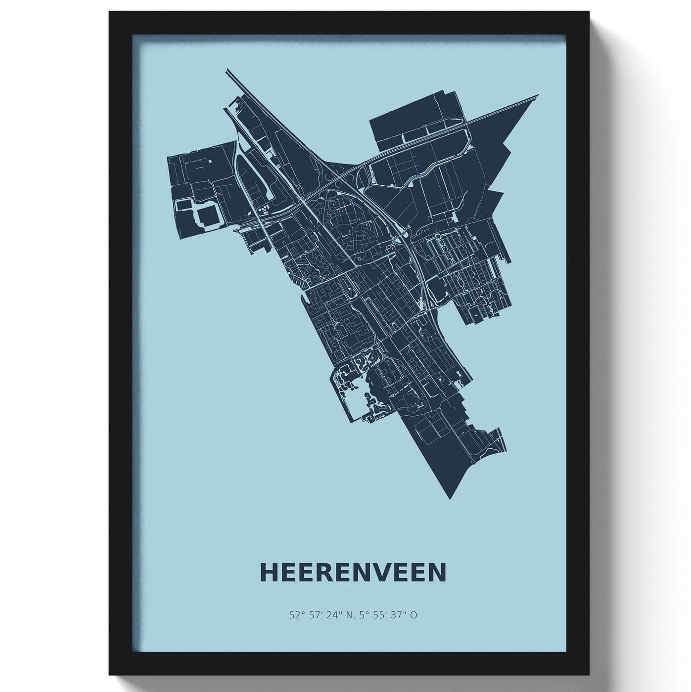 Poster Heerenveen - Blauw