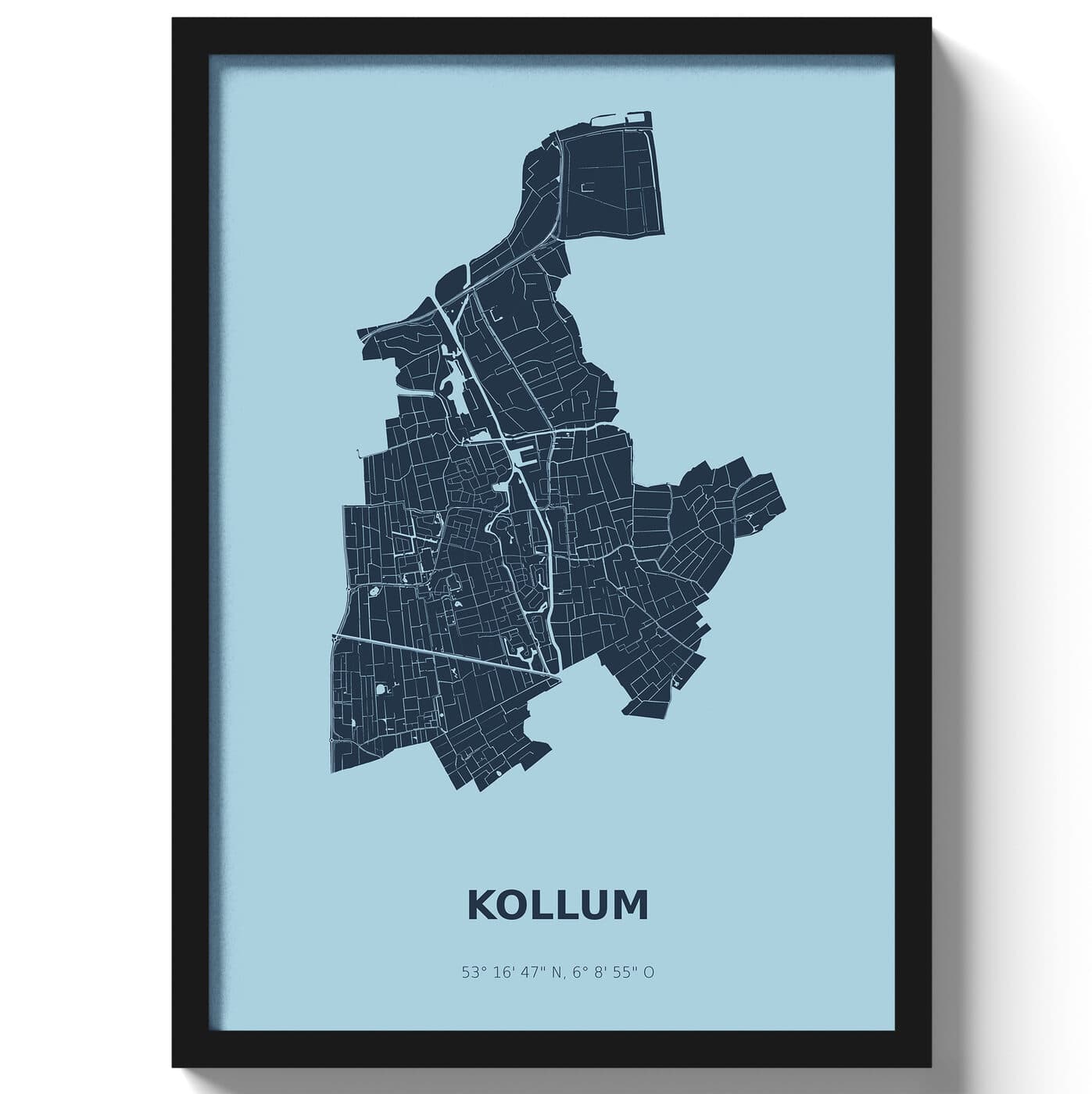Poster Kollum - Blauw