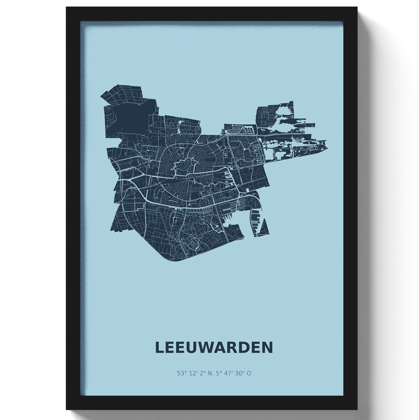 Poster Leeuwarden - Blauw