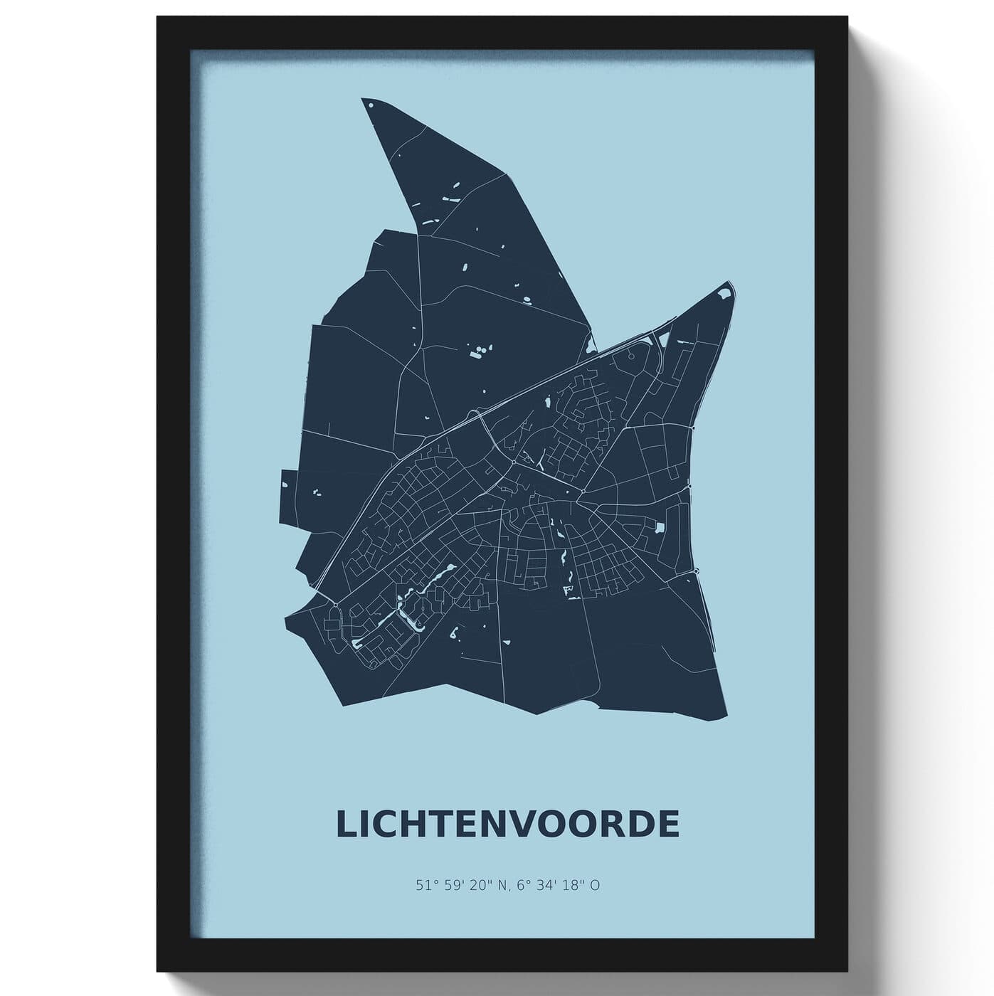 Poster Lichtenvoorde - Blauw