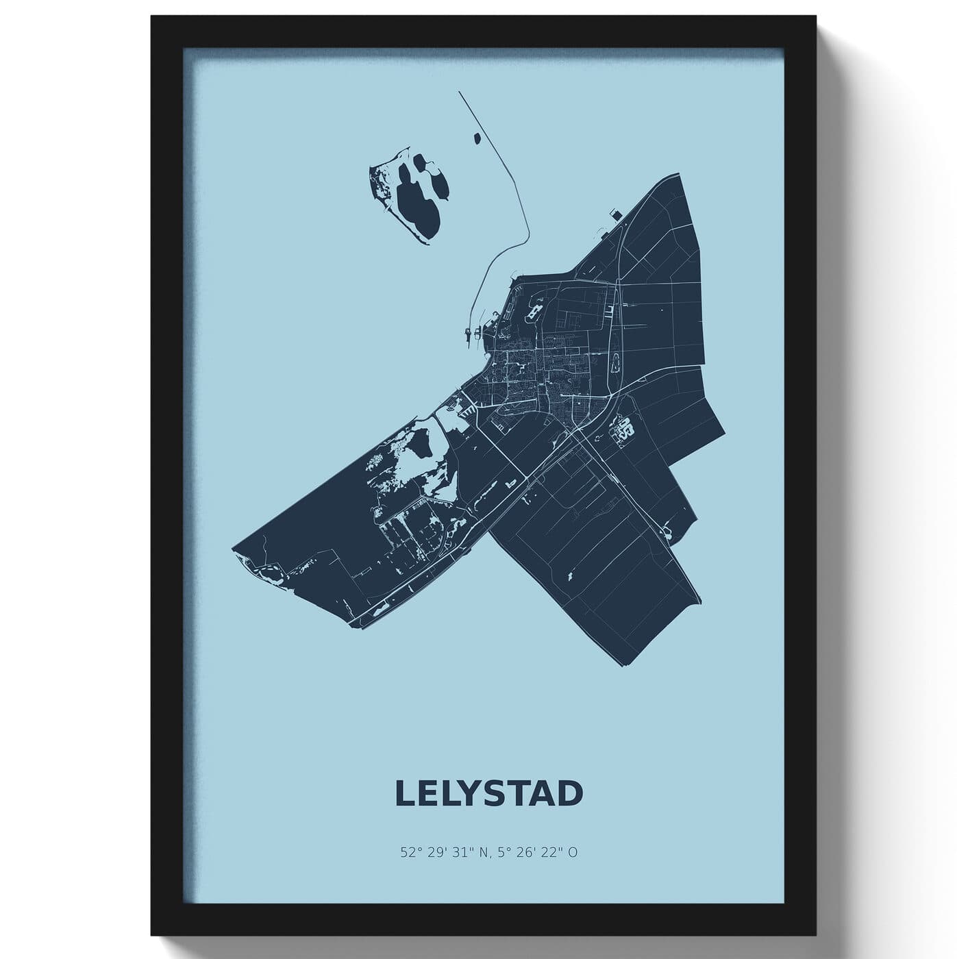 Poster Lelystad - Blauw