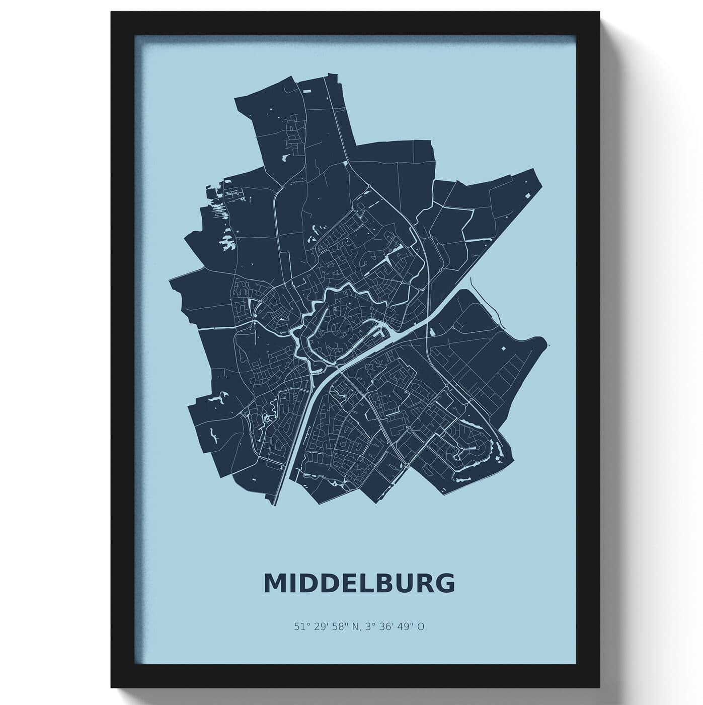 Poster Middelburg - Blauw