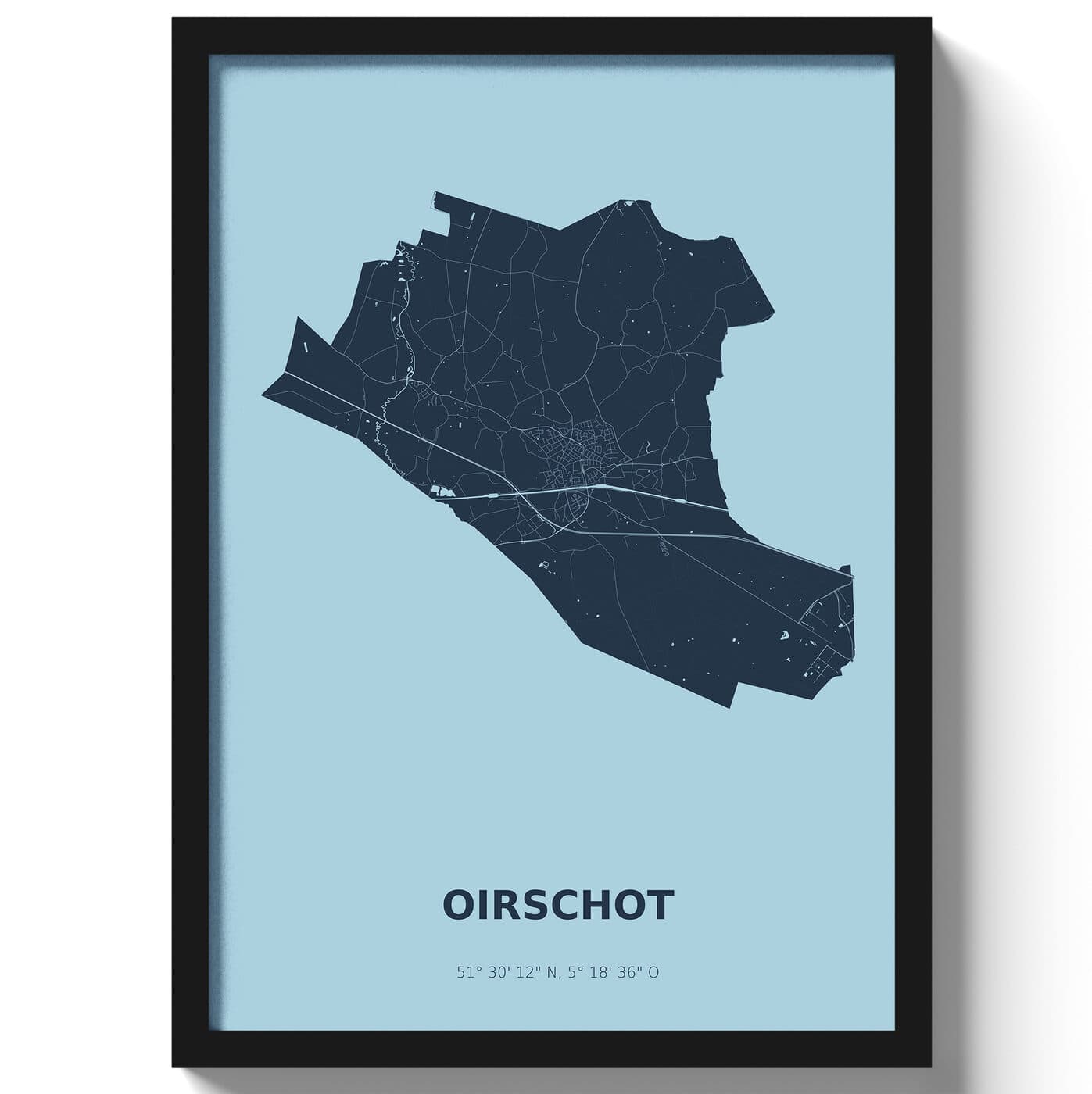 Poster Oirschot - Blauw