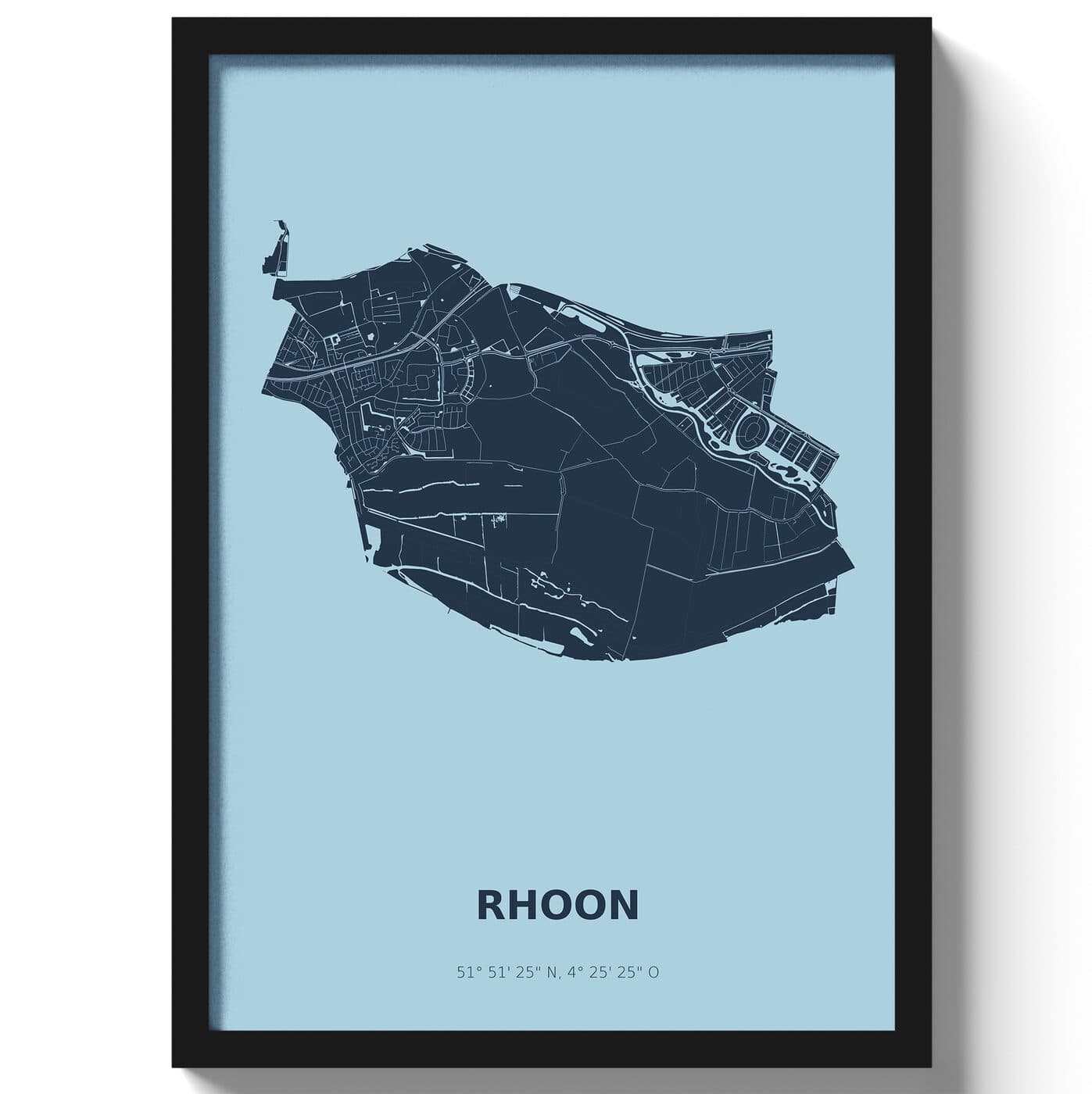 Poster Rhoon - Blauw