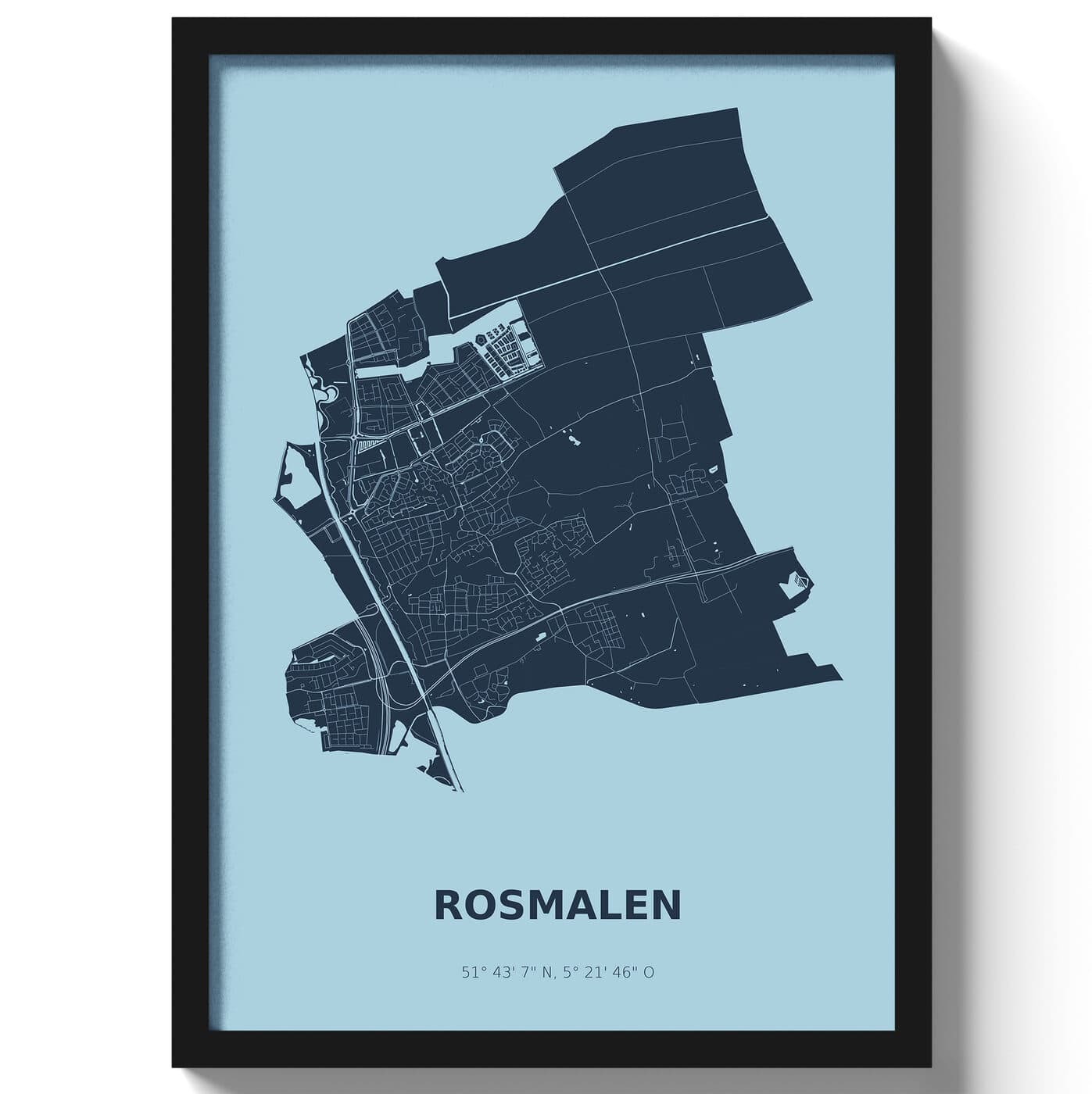 Poster Rosmalen - Blauw