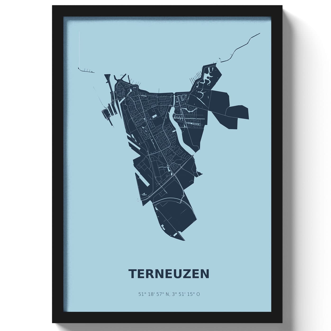 Poster Terneuzen - Blauw