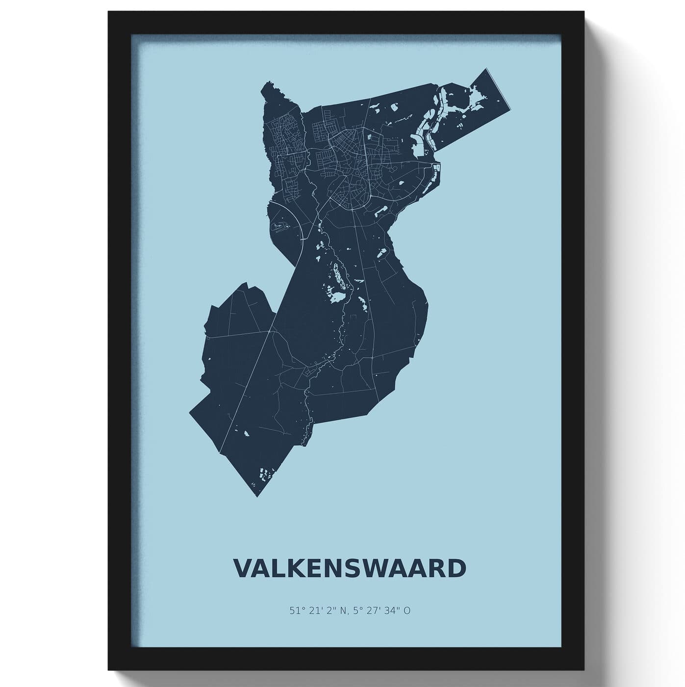 Poster Valkenswaard - Blauw