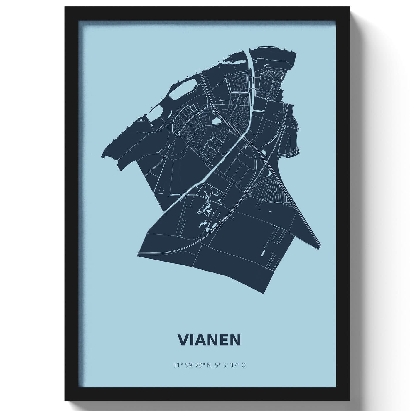 Poster Vianen - Blauw
