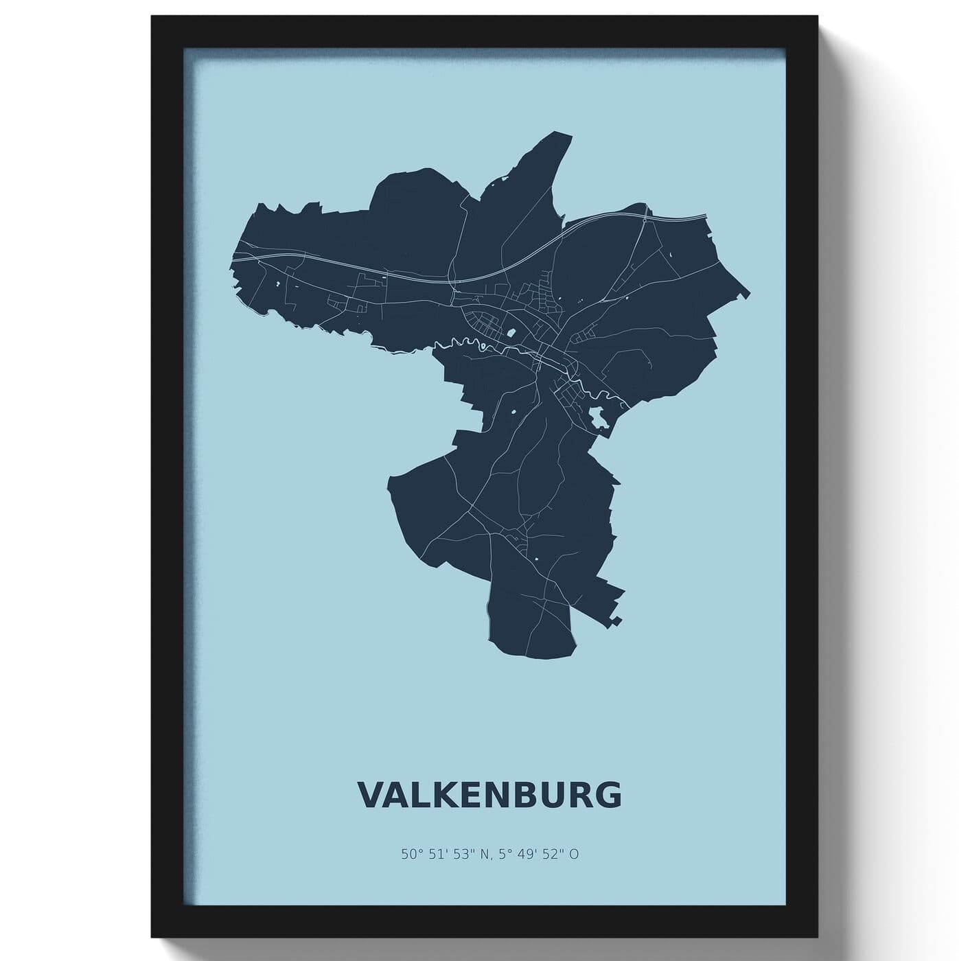 Poster Valkenburg - Blauw
