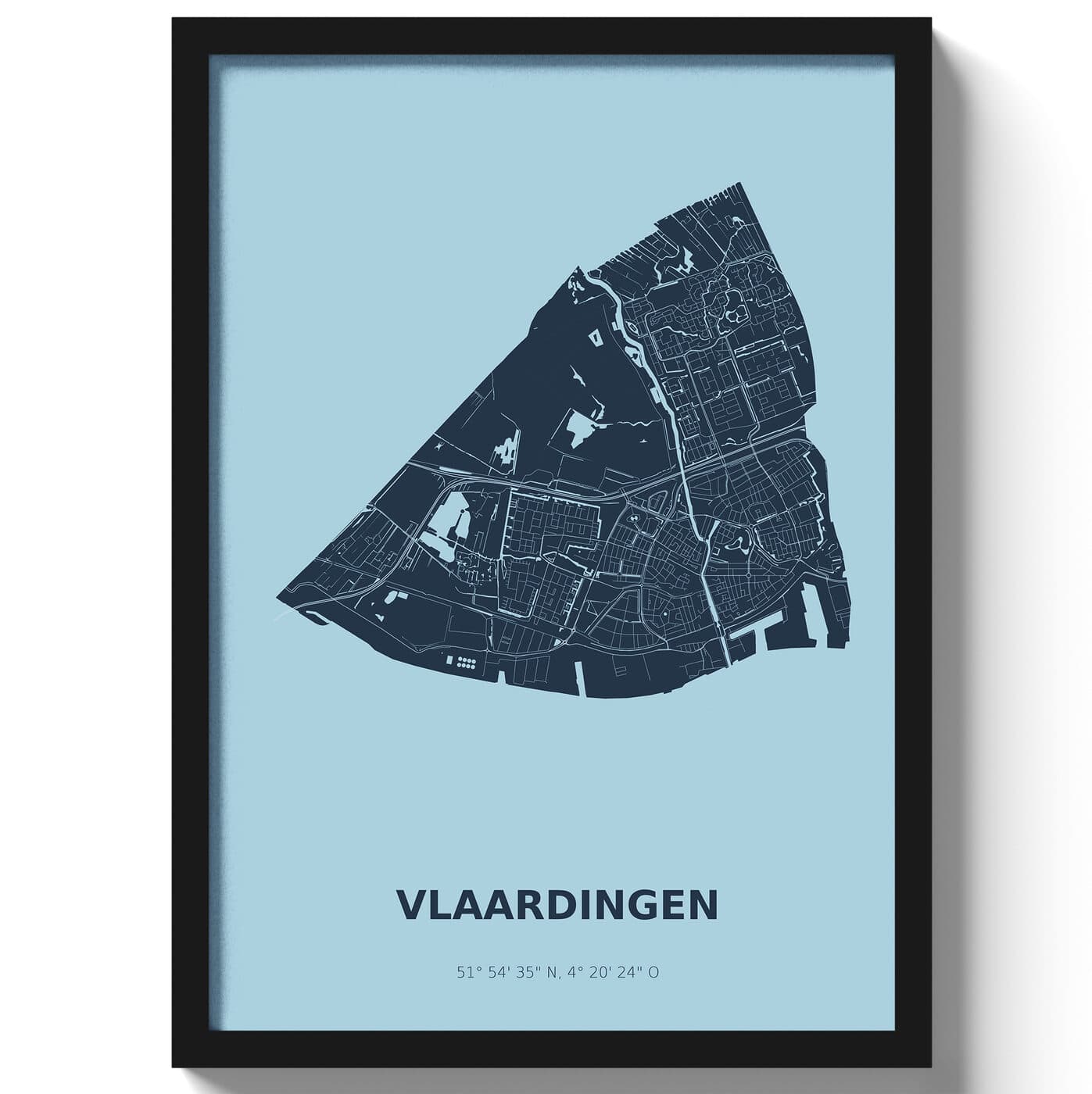 Poster Vlaardingen - Blauw