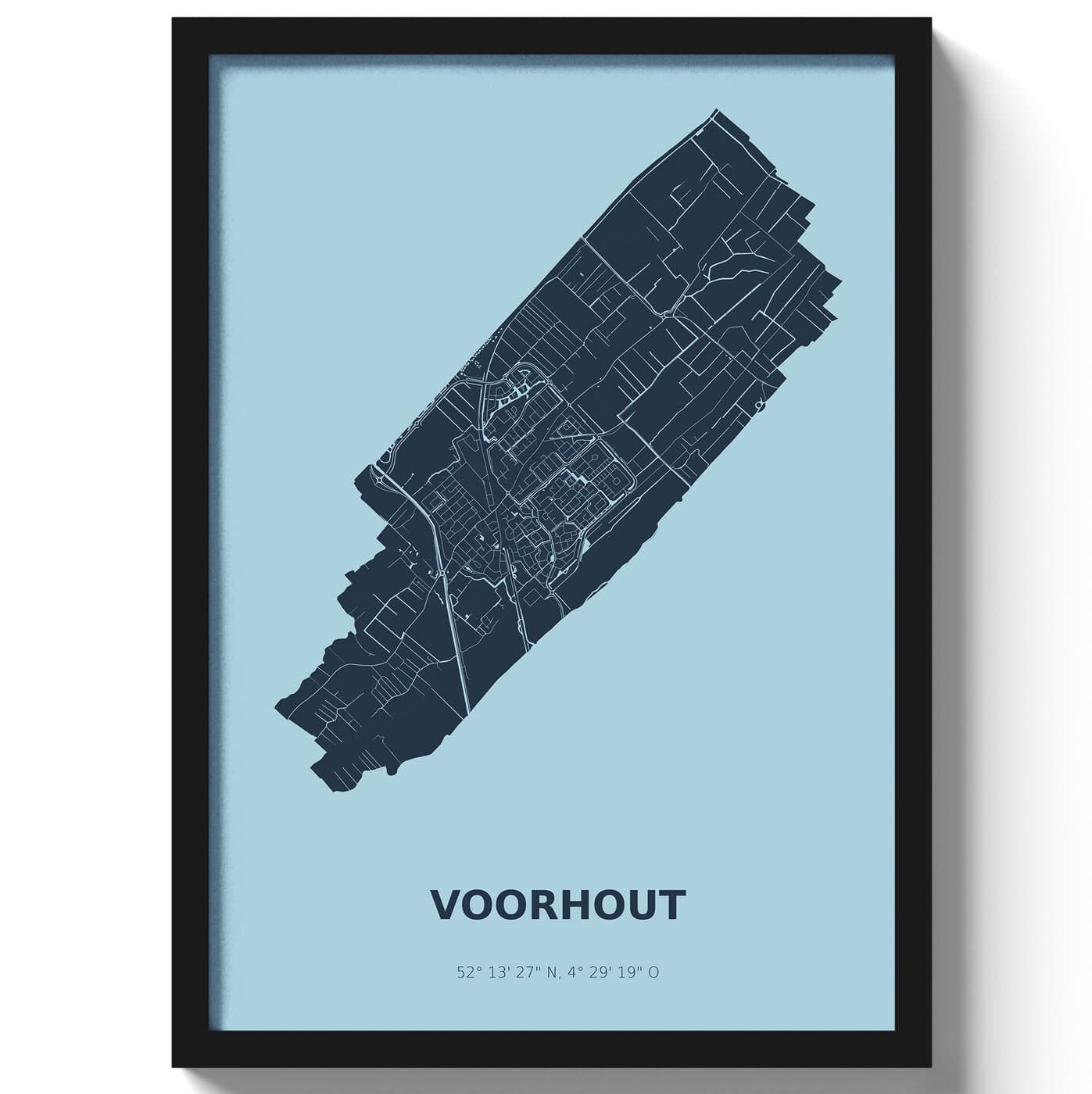 Poster Voorhout - Blauw