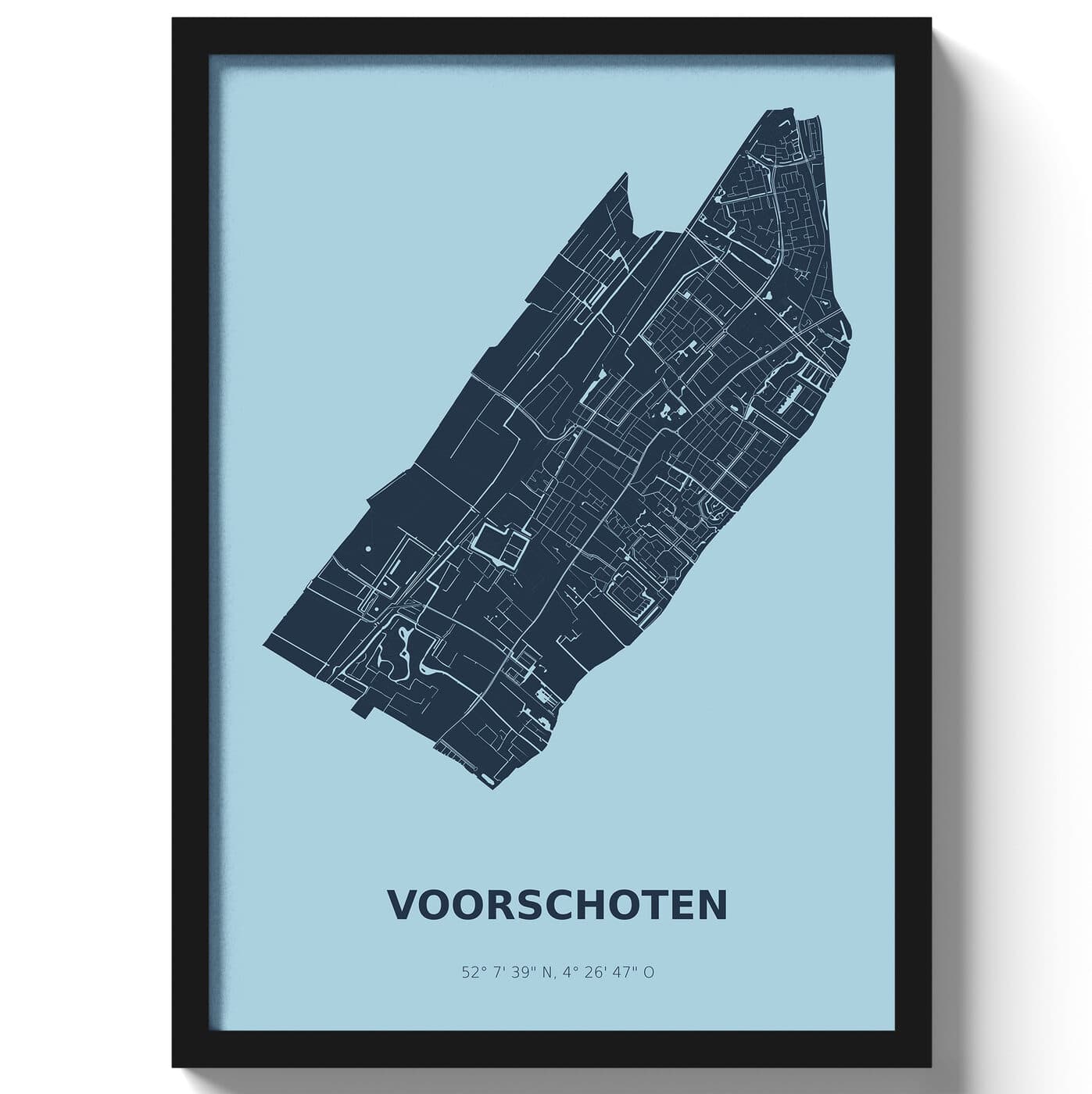 Poster Voorschoten - Blauw