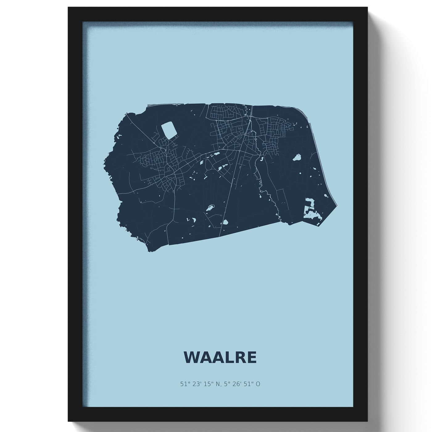 Poster Waalre - Blauw
