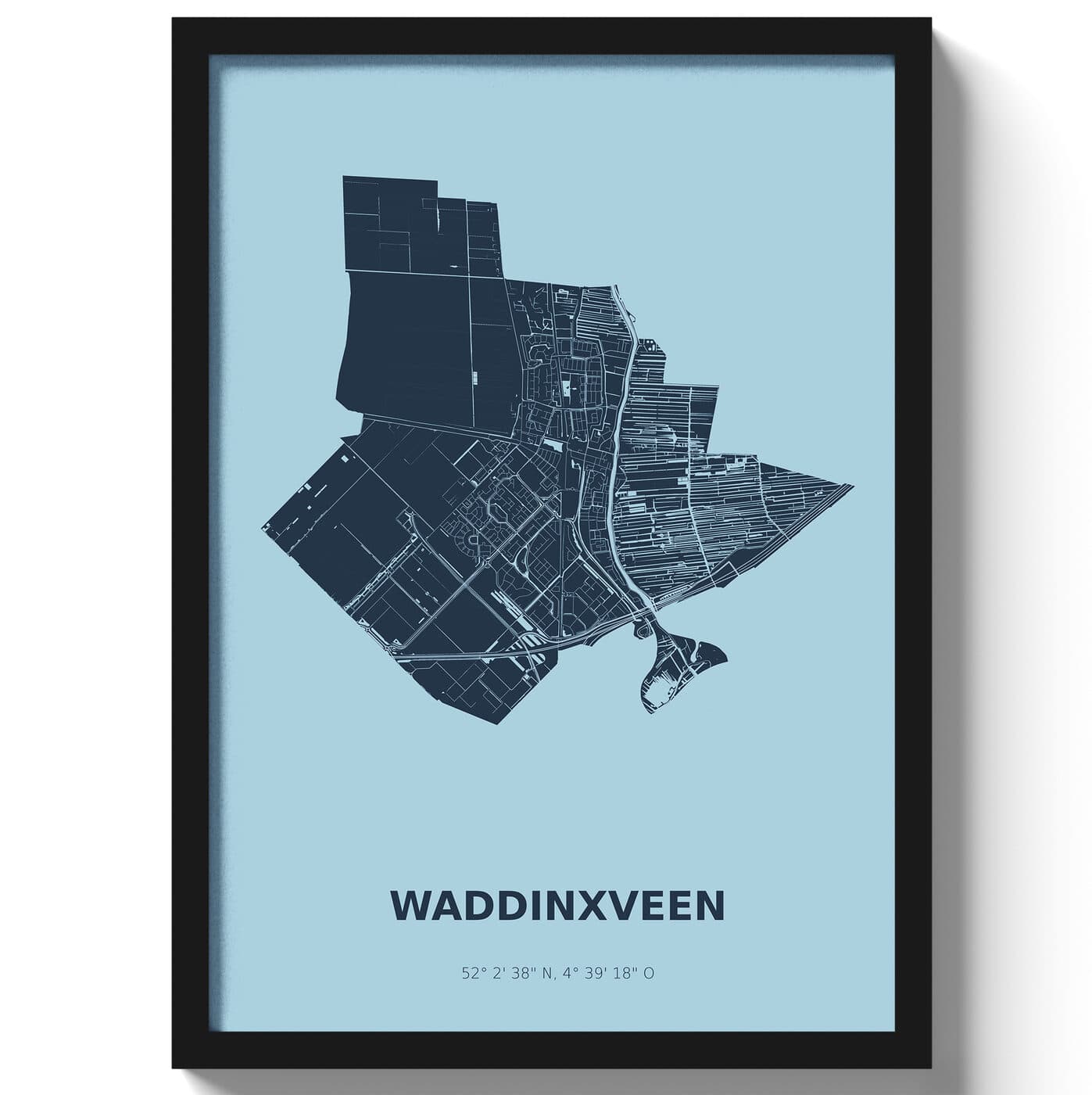Poster Waddinxveen - Blauw