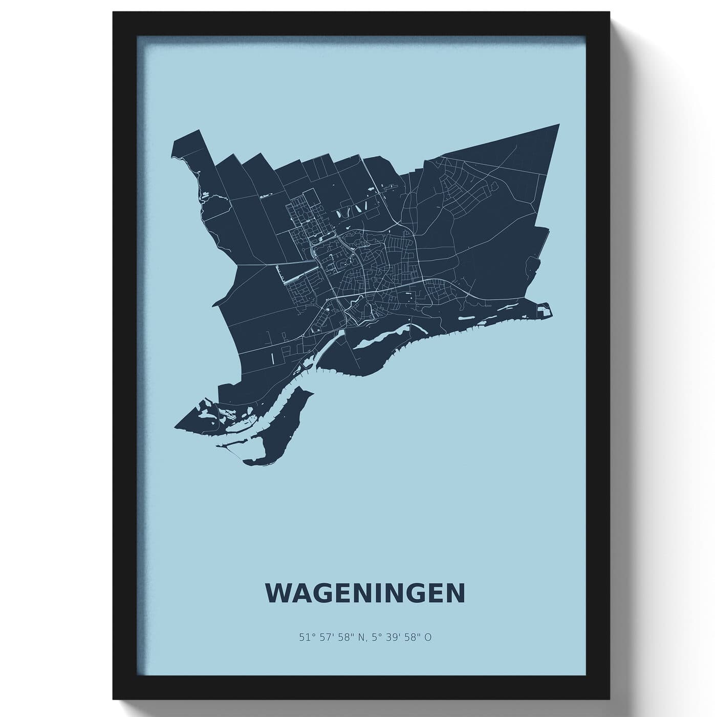 Poster Wageningen - Blauw