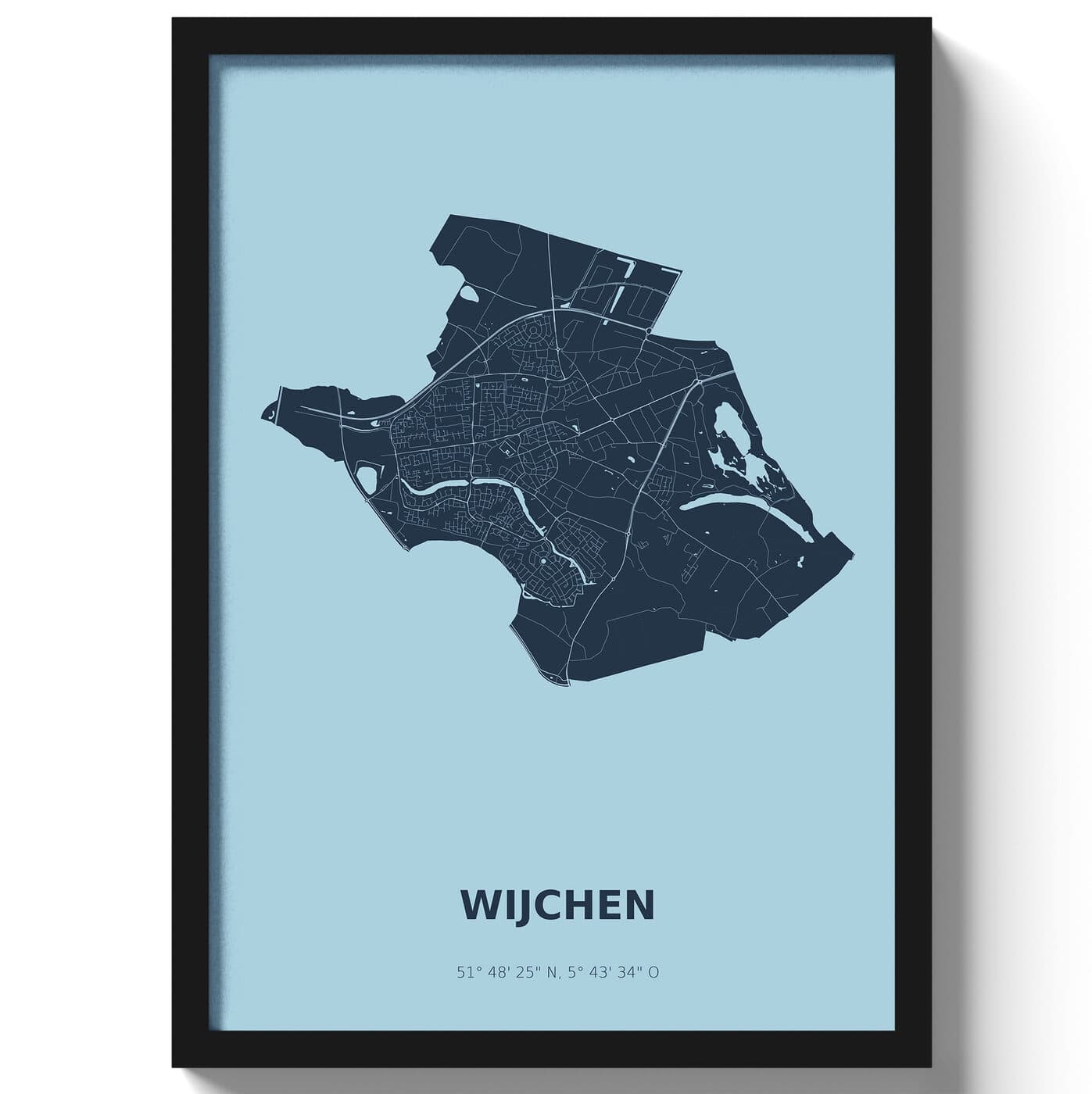 Poster Wijchen - Blauw
