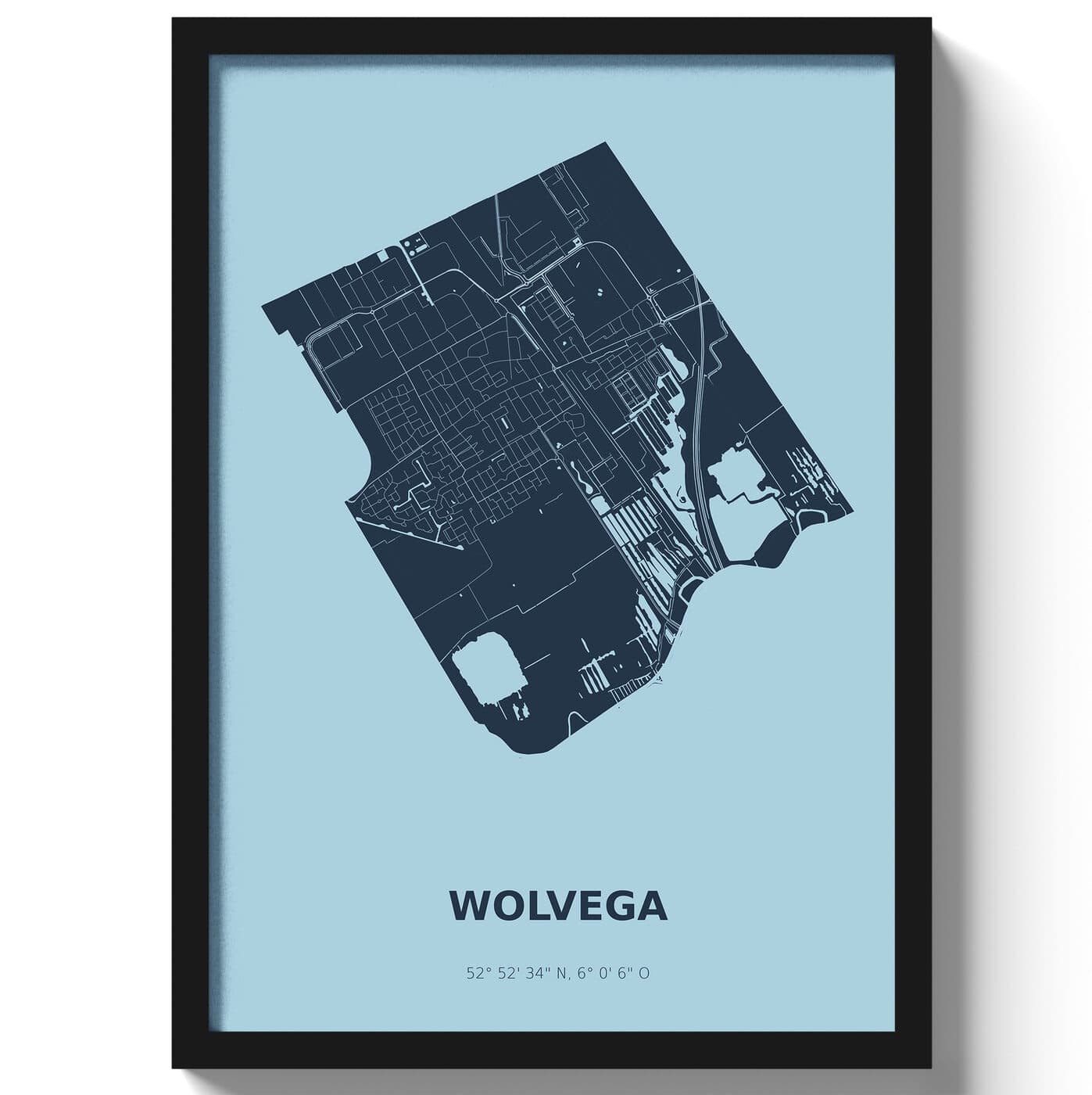 Poster Wolvega - Blauw