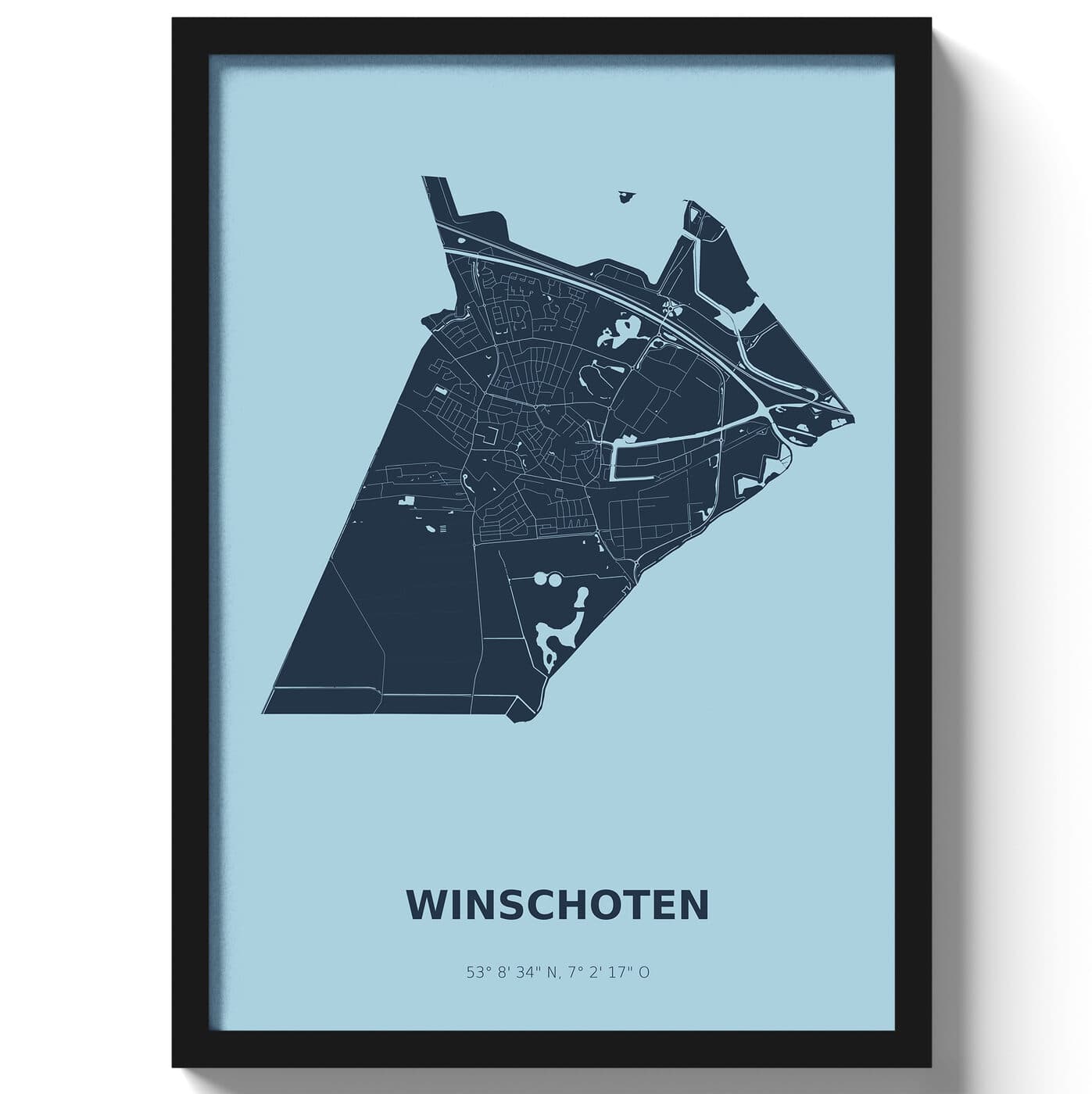 Poster Winschoten - Blauw