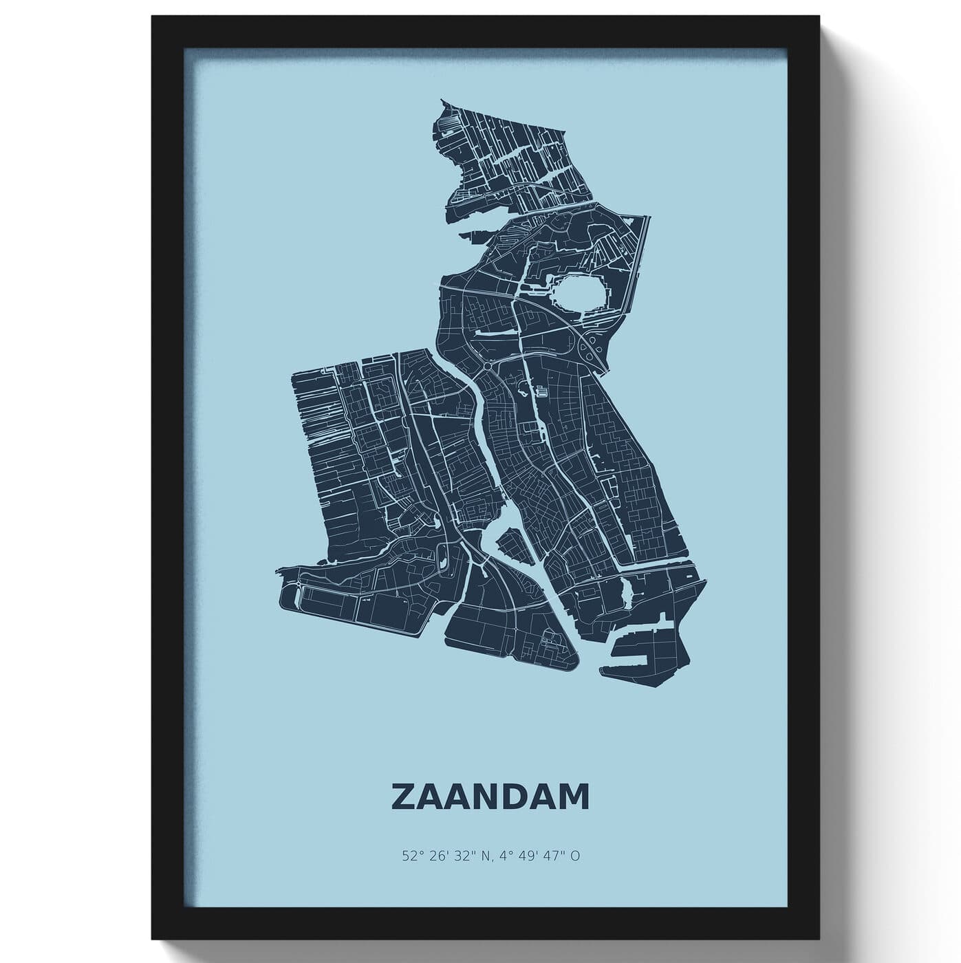 Poster Zaandam - Blauw
