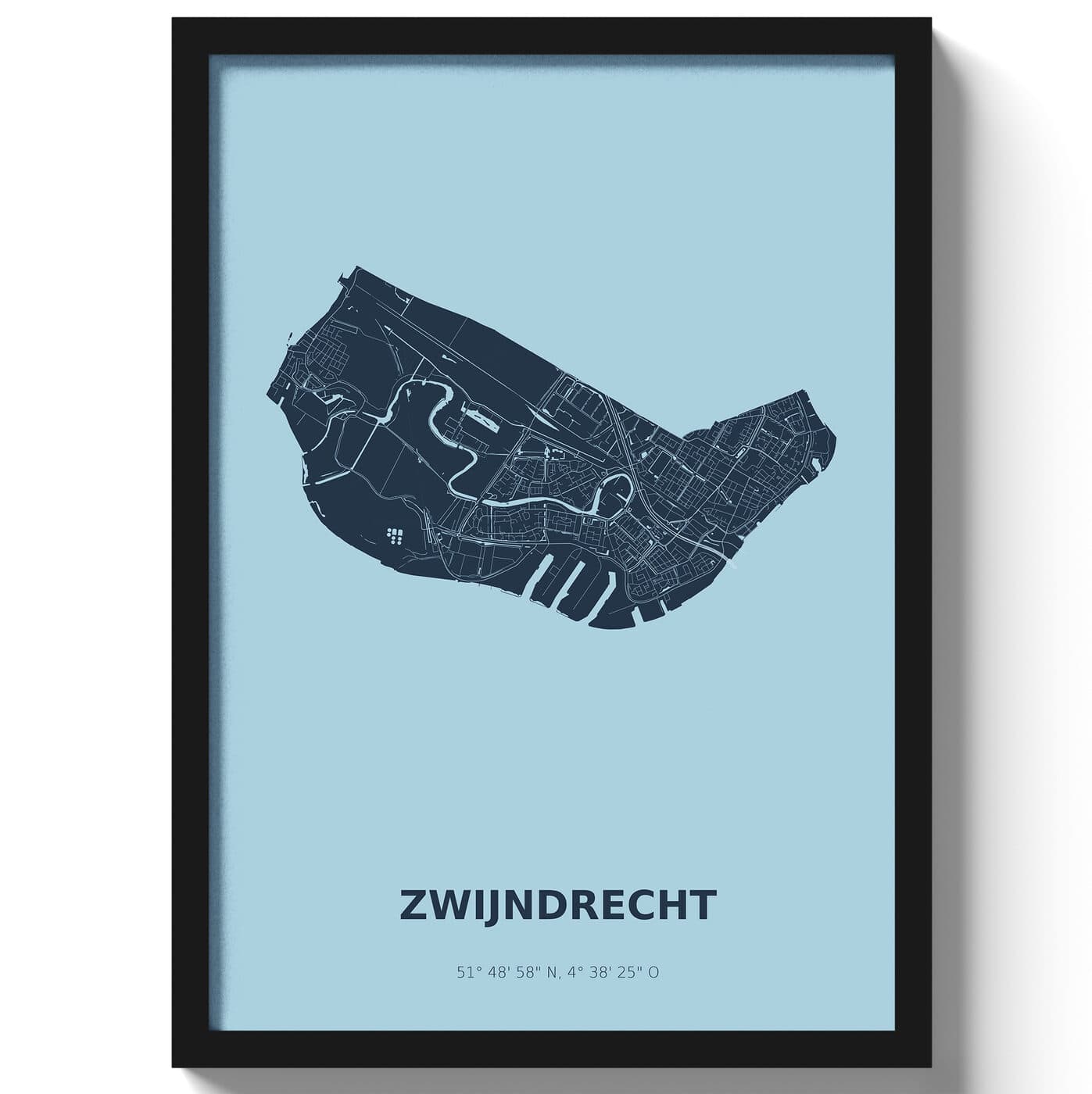 Poster Zwijndrecht - Blauw