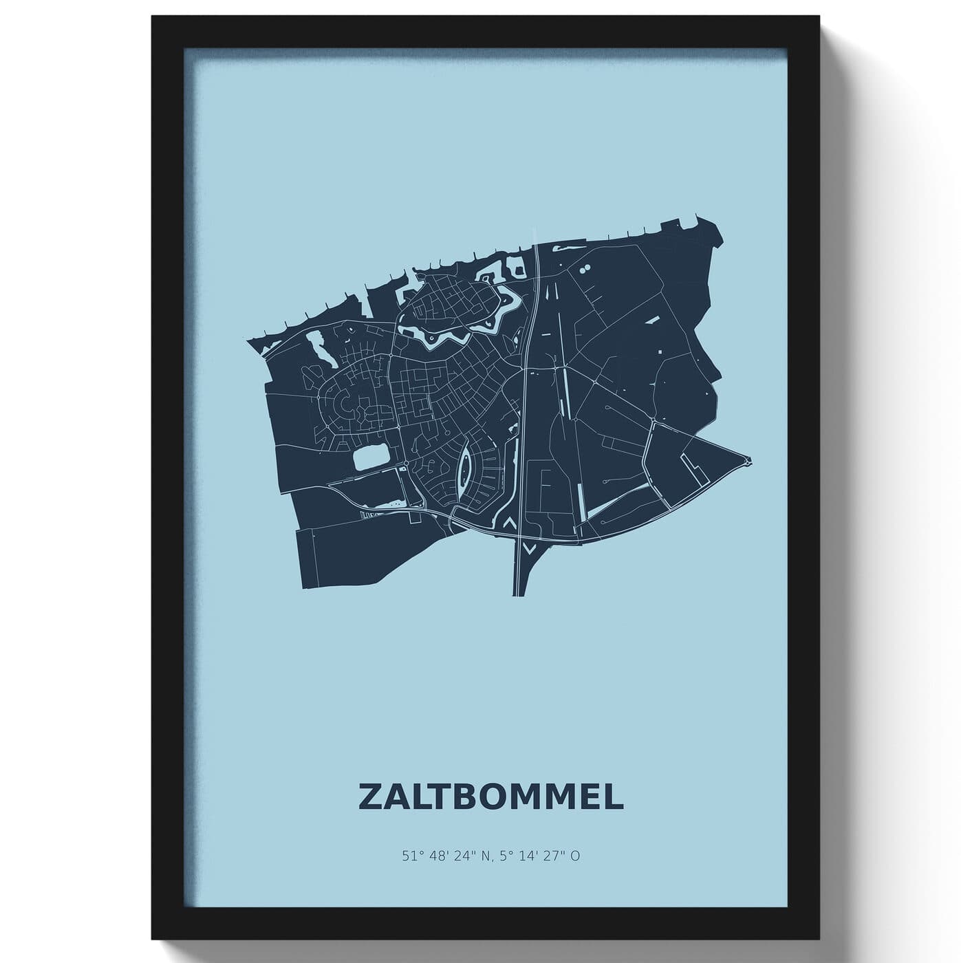 Poster Zaltbommel - Blauw