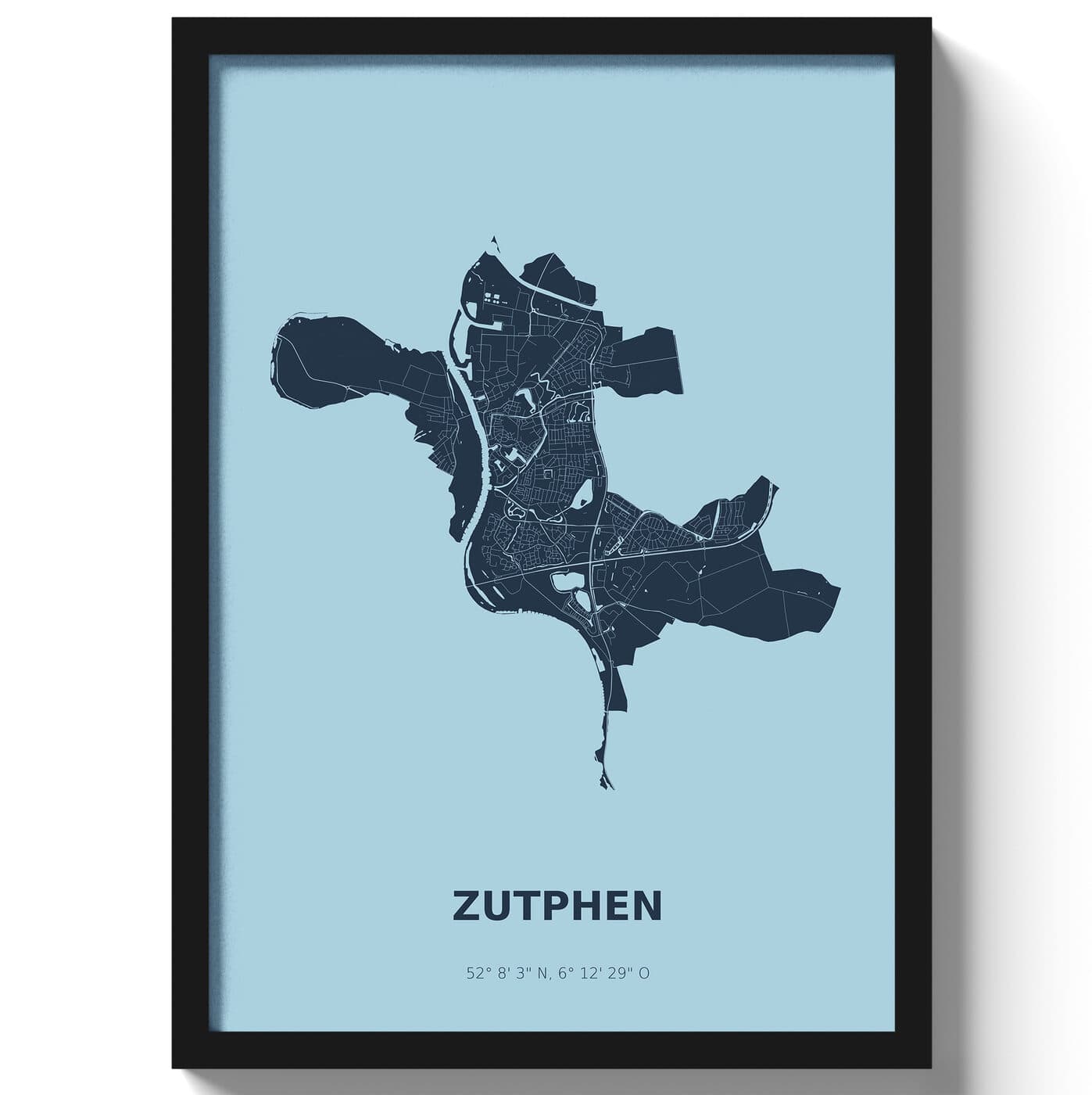 Poster Zutphen - Blauw