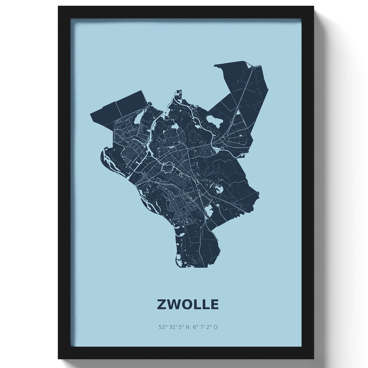 Poster Zwolle - Blauw