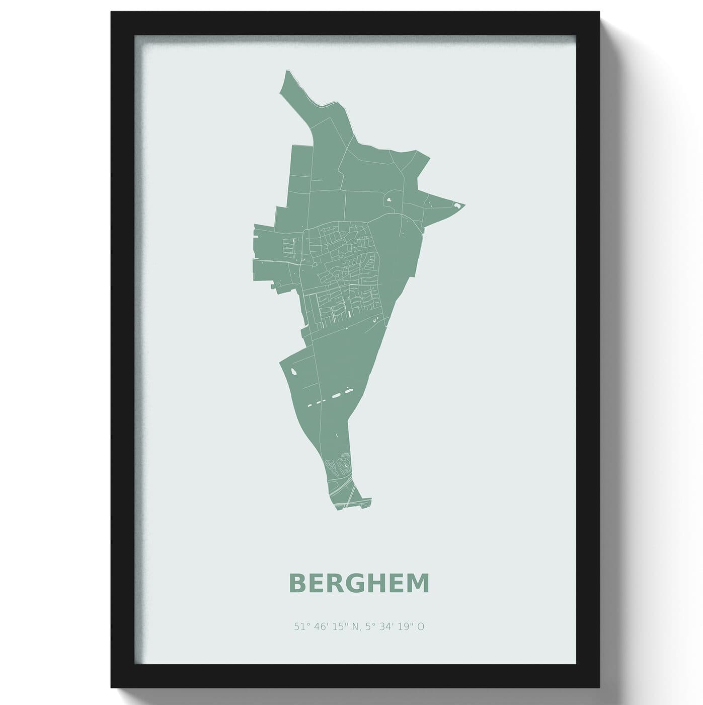 Poster Berghem - Groen