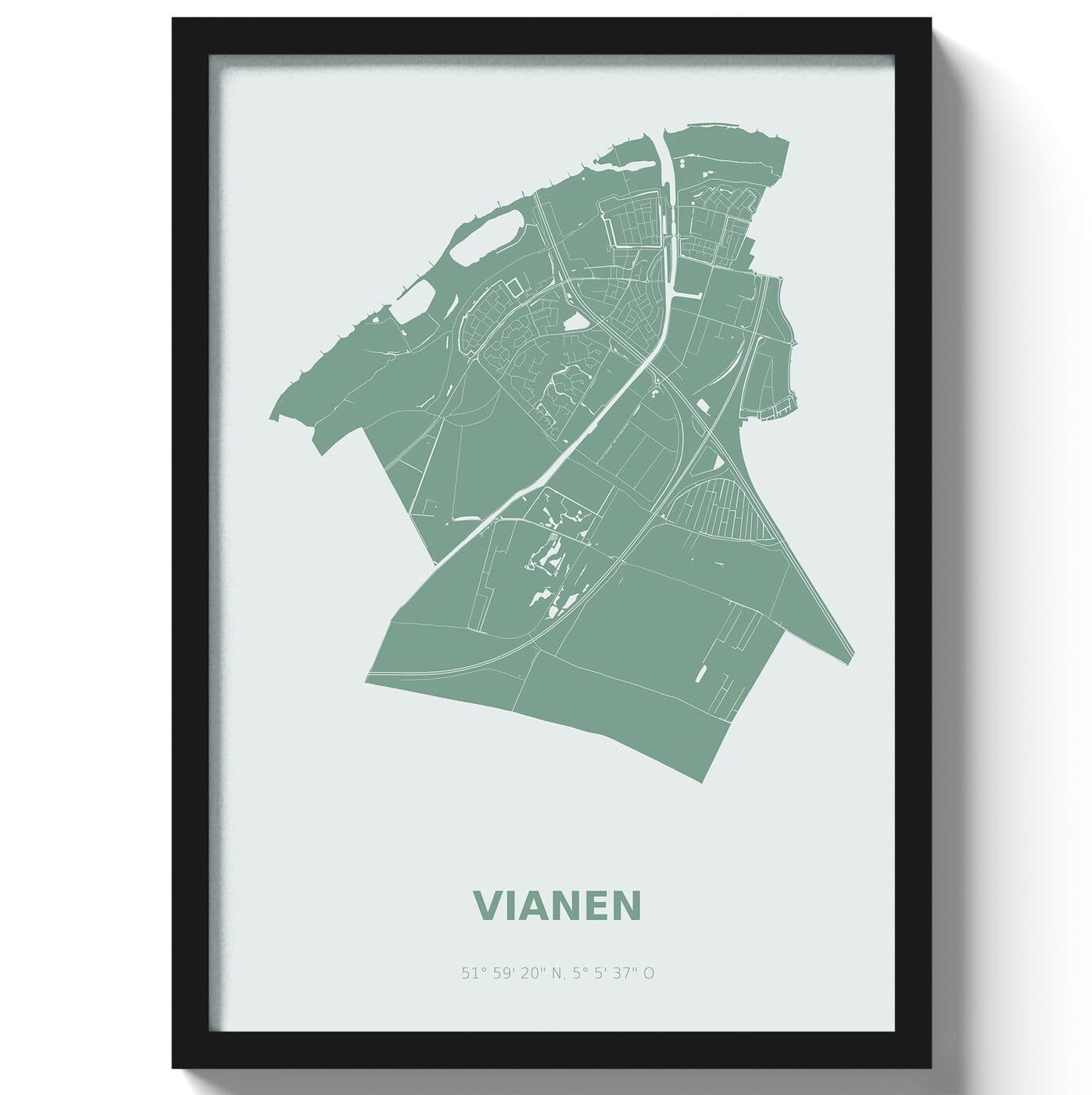 Poster Vianen - Groen