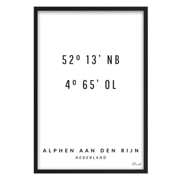 Coördinaten Alphen aan den Rijn