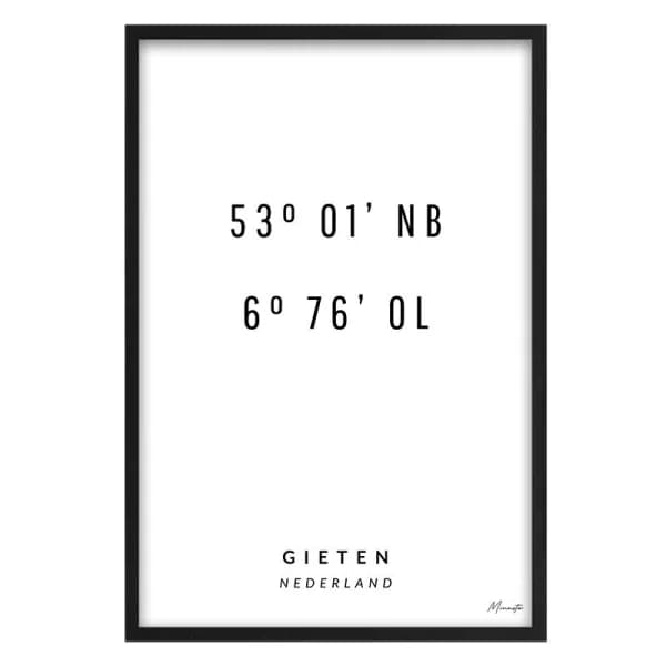 Coördinaten Gieten