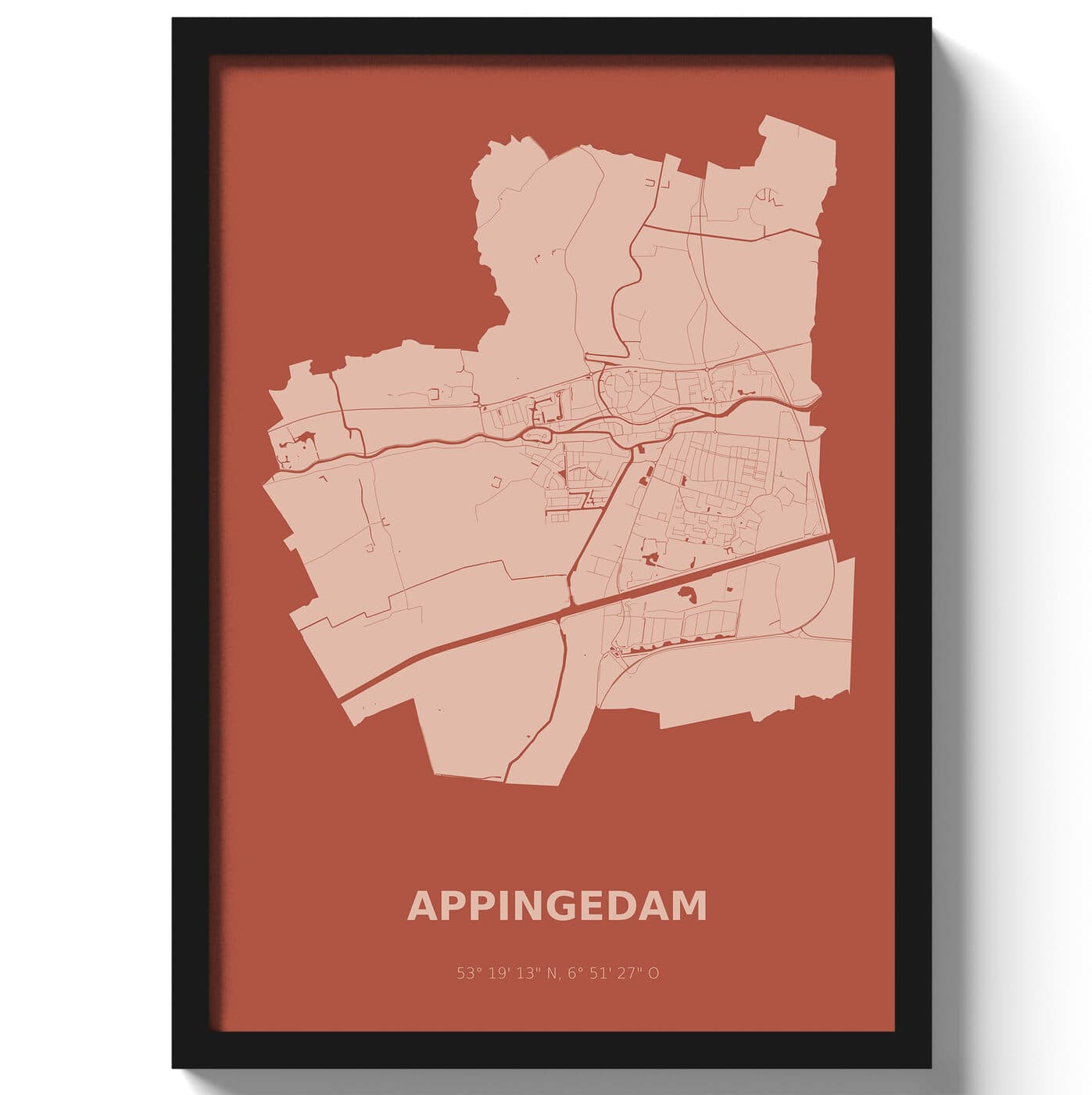 Poster Appingedam - Rood